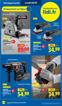 LIDL - Prévisualisation de PARKSIDE PERFORMANCE Ponceuse vibrante sans fil, L'unité. valide à partir de 22/10/2026 | Page: 8 | Produits: Bricolage, Parkside, Ponceuse, Scie plongeante sans fil parkside