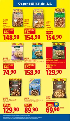 Náhled letáku ALESTO Kešu ořechy, 250 g, pražené, solené, 1 kg = 299,60 Kč od 11.05.2026 | Strana: 23