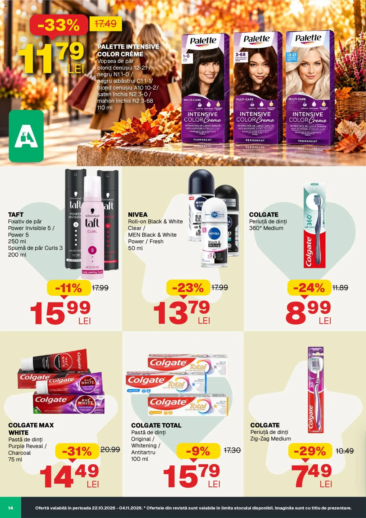 Noul catalog Annabella – valabil de la 22.10.2026 | Pagină: 14 | Produse: Nivea, Periuță de dinți, Power, Vopsea de păr