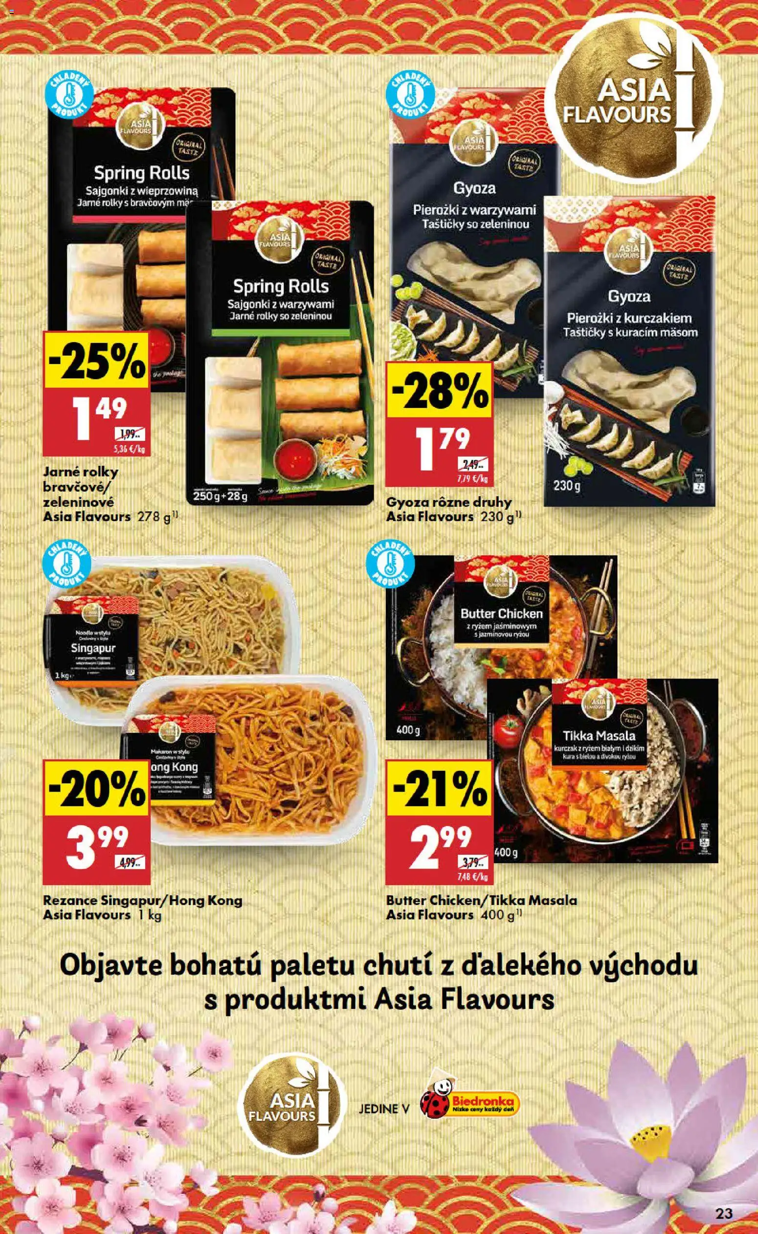 Nové Biedronka akcie – leták je platný od 08.10.2026 | Strana: 23 | Produkty: Rezance