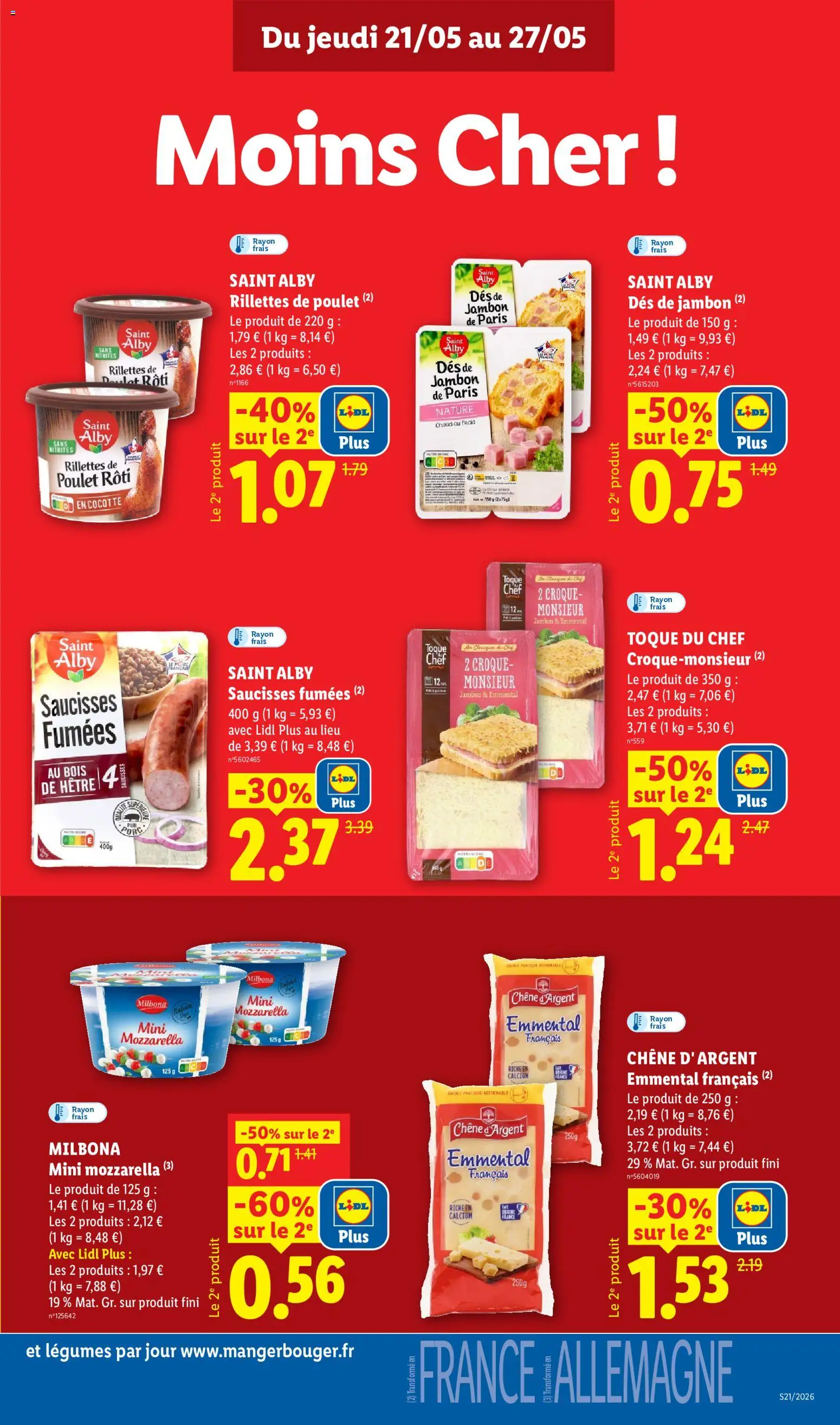 {H1} | Page: 9 | Produits: Emmental, Mozzarella, Jambon