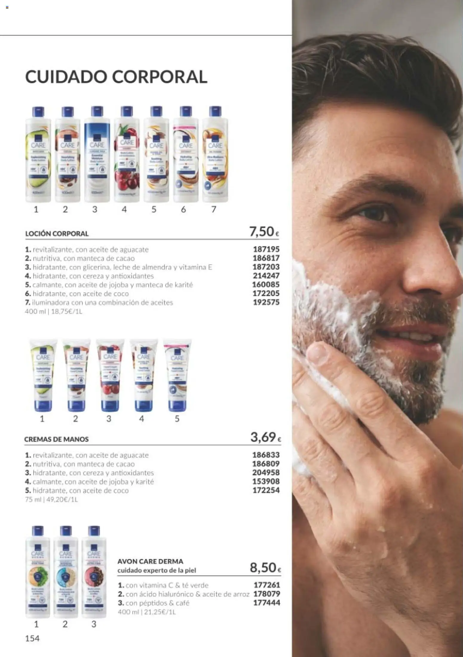 Catálogo AVON Black Friday │ válido desde el 01/11/2026 | Página: 154 | Productos: Aceite de aguacate, Leche, Té, Aceite de coco