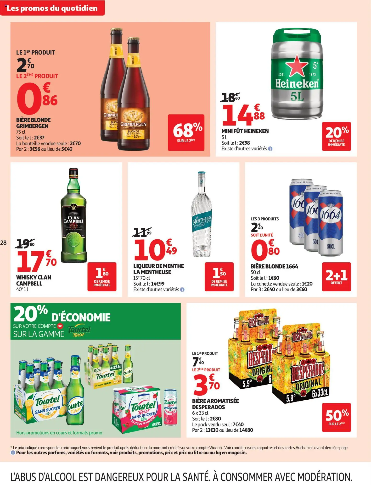 {H1} | Page: 28 | Produits: Whisky, Fut Heineken, Bière blonde, Bière