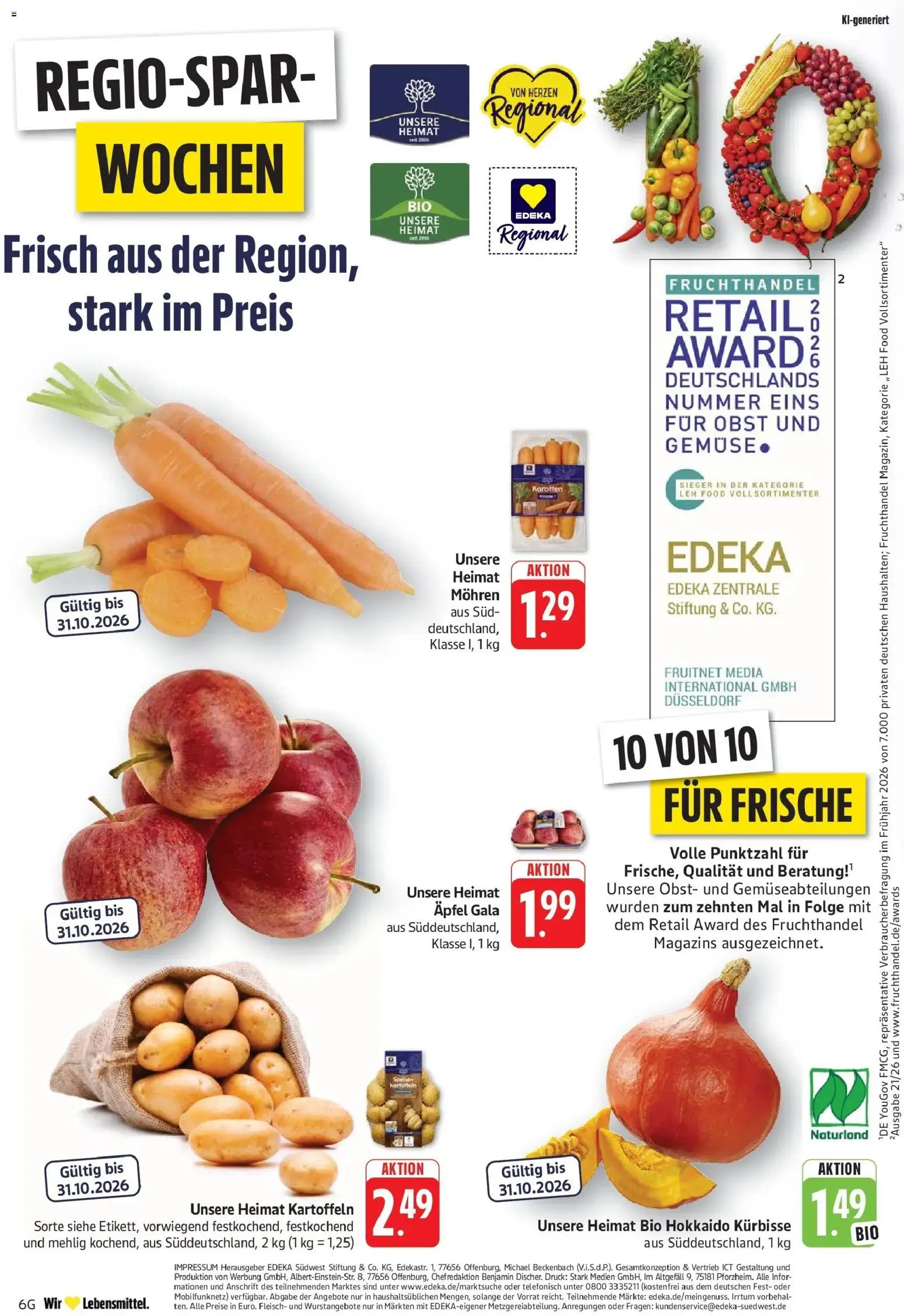Edeka Prospekt Göppingen (ab 19.10.2026) » Angebote Online | Seite: 8 | Produkte: Mohren, Kartoffeln, Obst, Fleisch