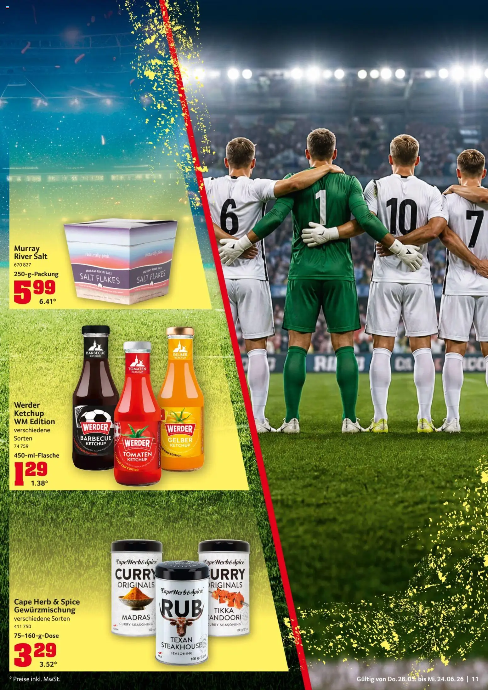 Selgros Fussball Sommer – gültig ab 28.05.2026 | Seite: 11 | Produkte: Tomaten, Ketchup