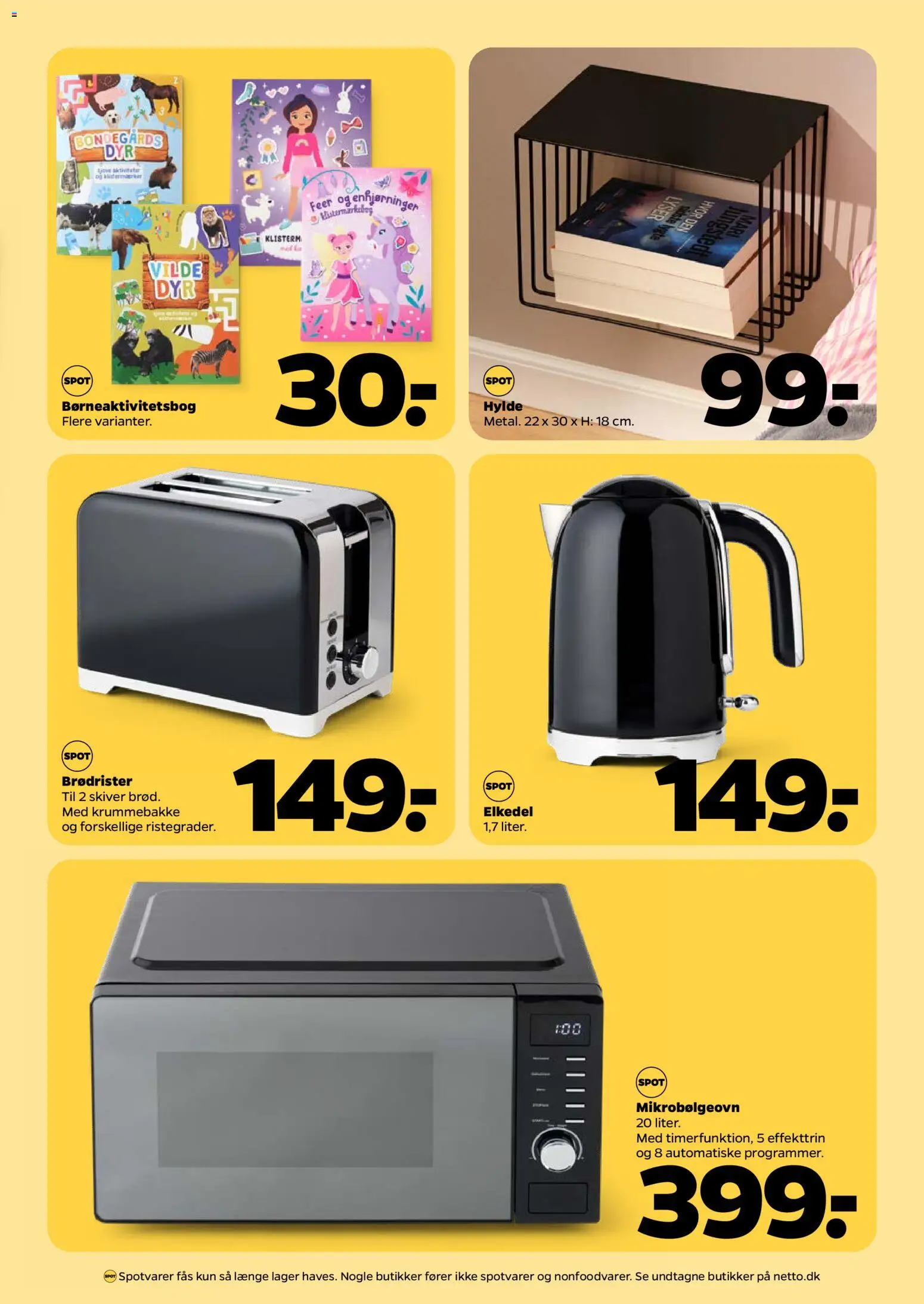 Netto tilbudsavis – gyldig fra 30.05.2026 | Side: 33 | Produkter: Brødrister, Hylde, Mikrobølgeovn