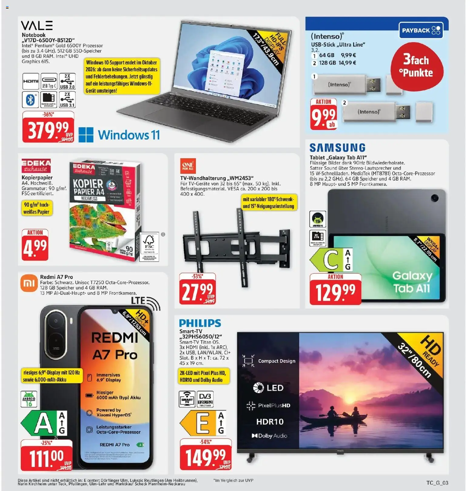 Marktkauf Prospekt Böblingen (ab 31.08.2026) » Angebote online | Seite: 35 | Produkte: Xiaomi, USB, Notebook, Audio