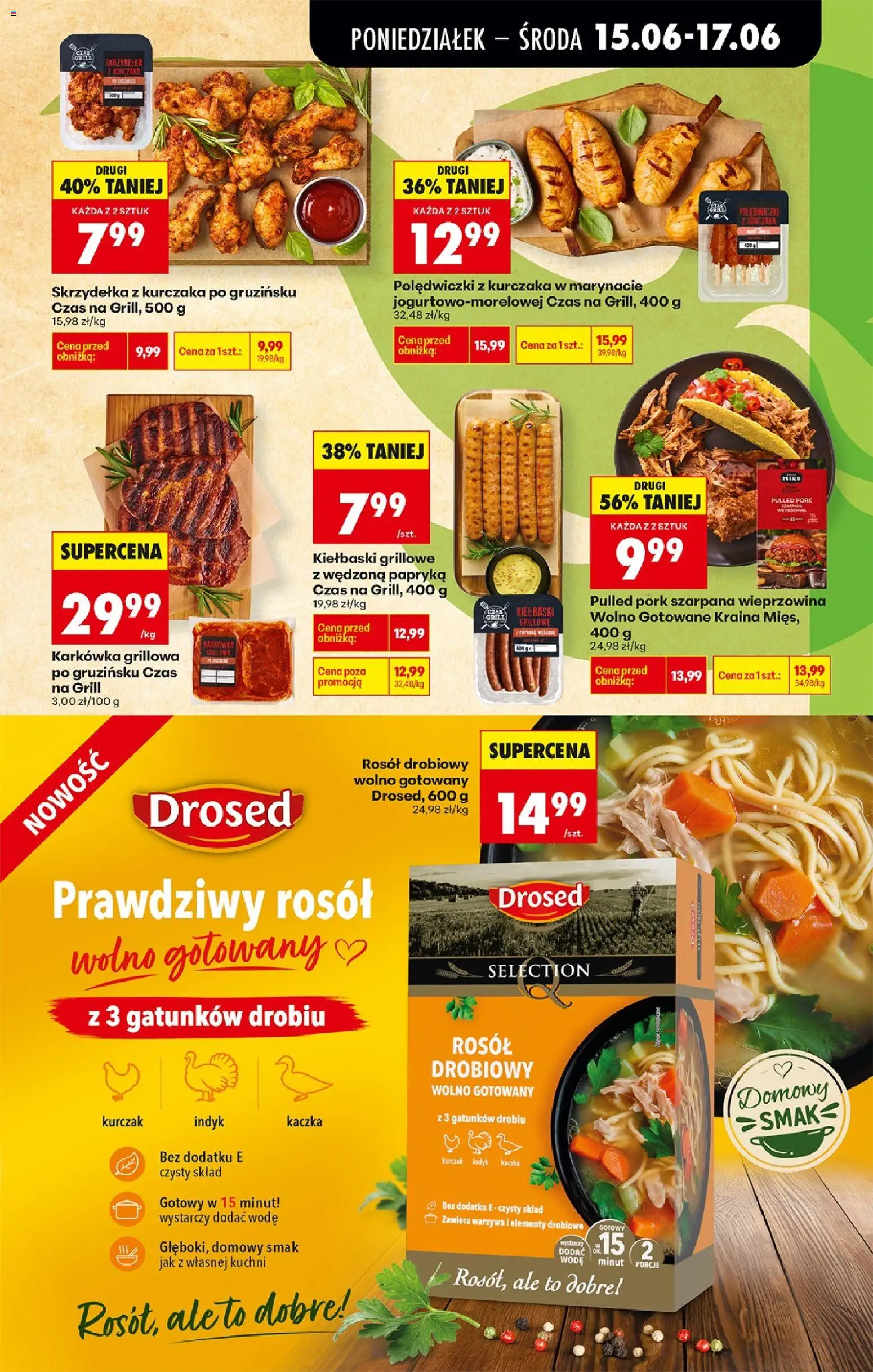 Biedronka gazetka od poniedziałku od 15.06.2026 | Strona: 37 | Produkty: Karkówka, Kurczak, Kraina mięs, Grill