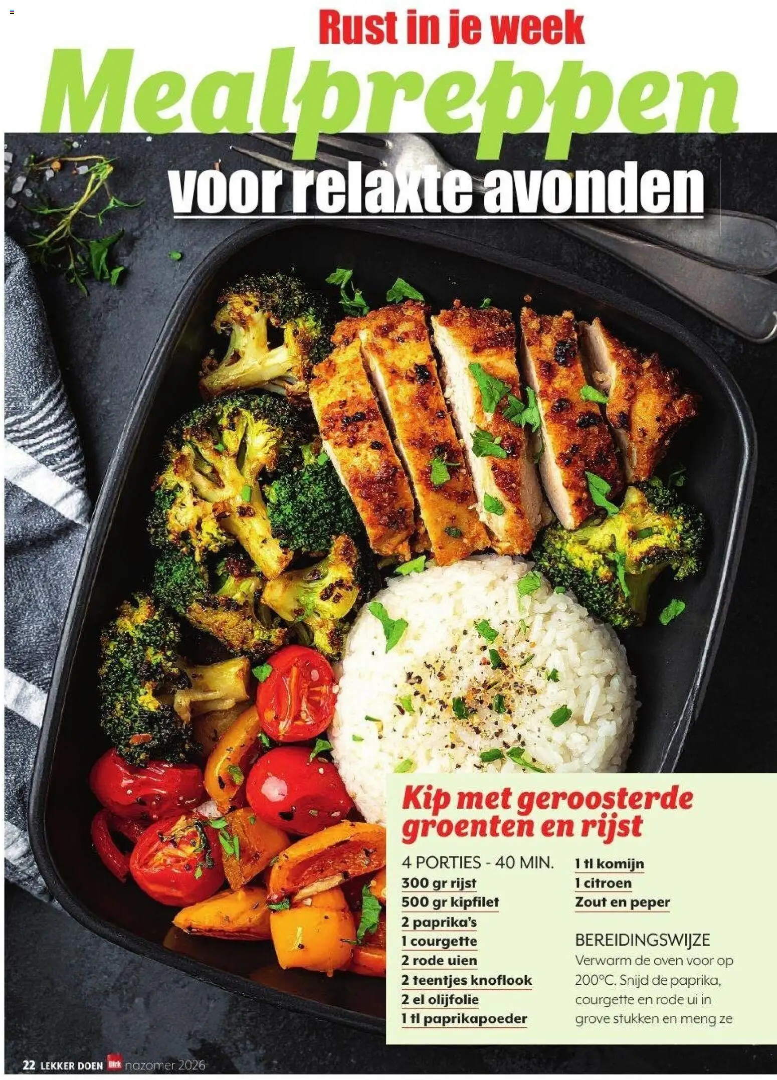 {H1} | Pagina: 22 | Producten: Courgette, Paprikapoeder, De oven, Zout