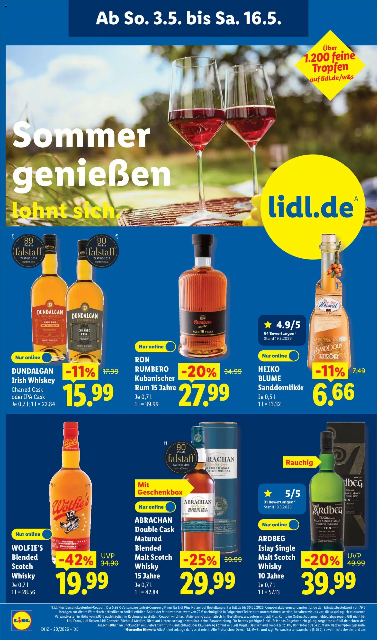 Lidl Prospekt – gültig ab 11.05.2026 | Seite: 60 | Produkte: Whisky, Rum, Finish, Whiskey