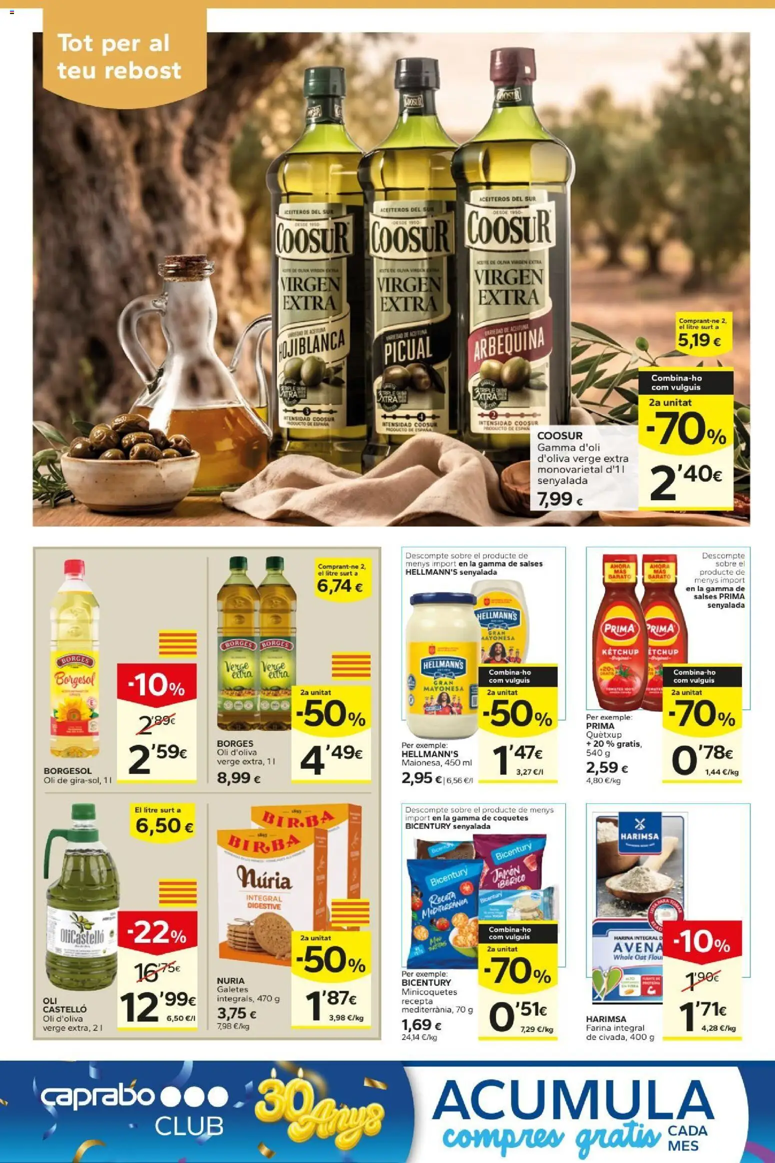 Caprabo folleto │ válido desde el 27/08/2026 | Página: 14 | Productos: Kétchup, Jamón, Harina, Aceite de oliva