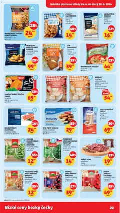 Náhled letáku Penny Market leták od 24.06.2026 | Strana: 22 | Produkty: Nowaco Kuřecí stripsy, Listové těsto, Tyčinky, Rybí prsty