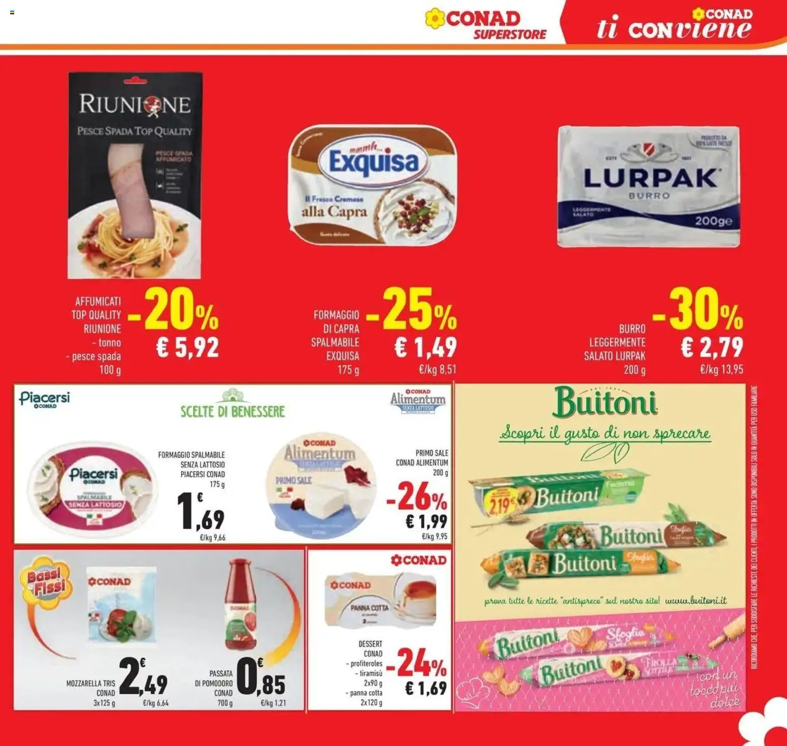 Volantino Conad del 07/10/2026 | Pagina: 45 | Prodotti: Pesce, Sale, Top, Dessert