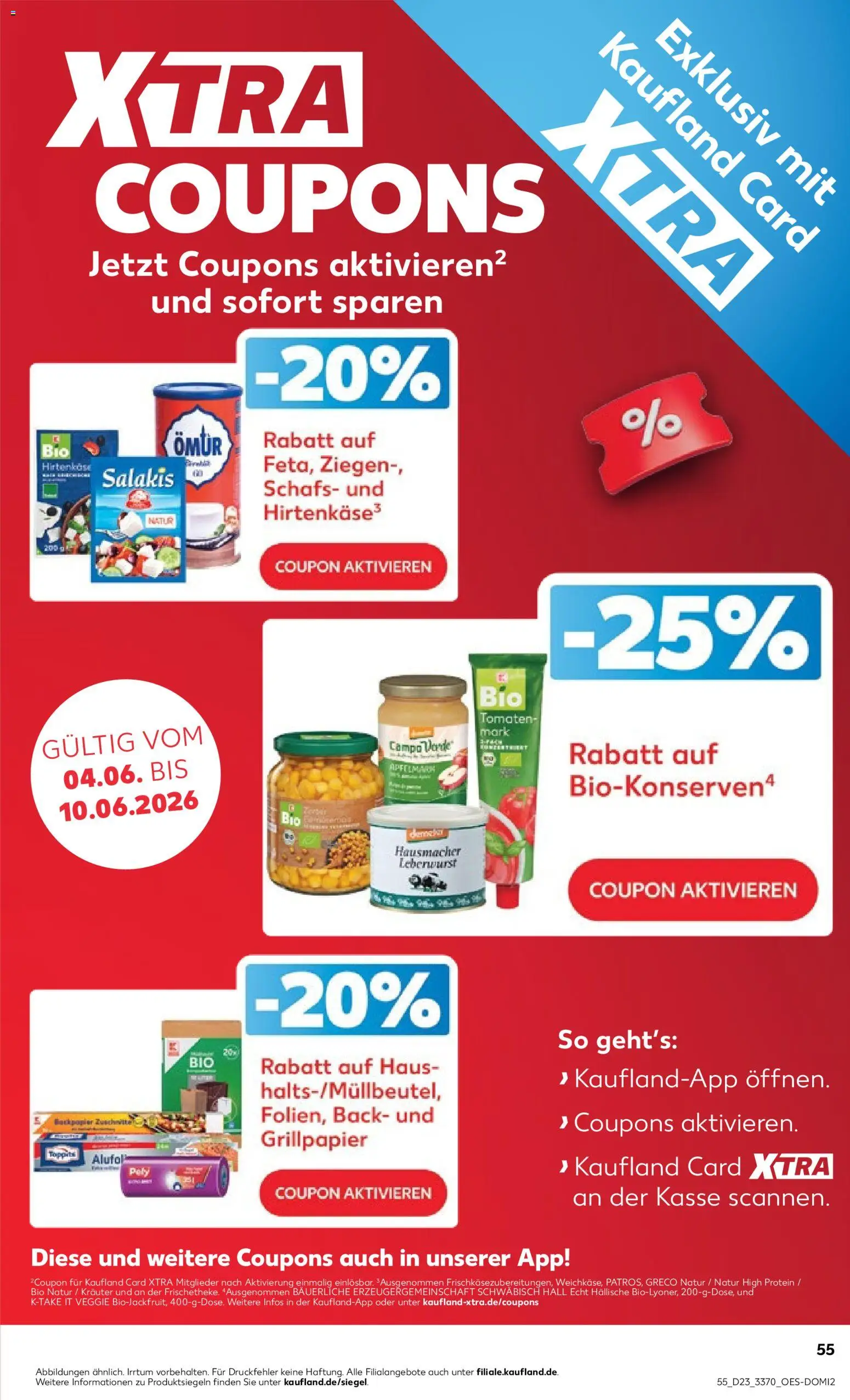 Kaufland Prospekt – gültig ab 04.06.2026 | Seite: 55 | Produkte: Tomaten, Apple, Salakis
