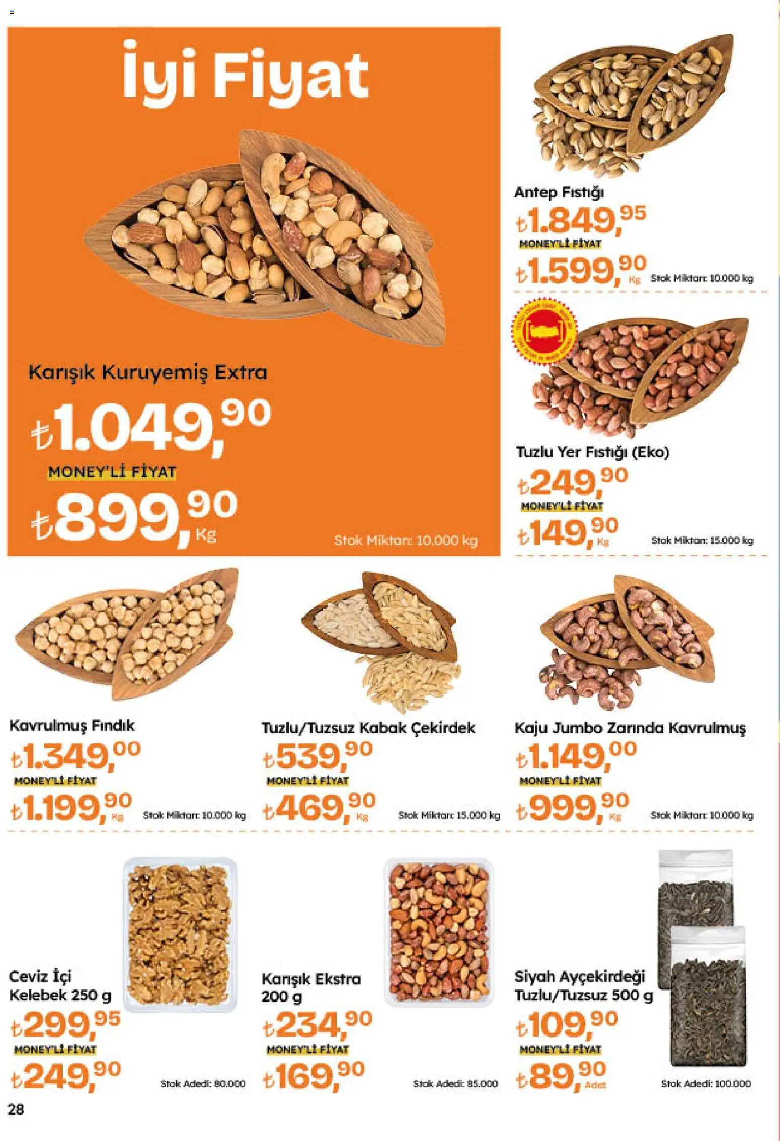Migros Katalog - 5M Migroskop Dijital - 20 Ağustos 2026 tarihinden itibaren geçerlidir | Sayfa: 28 | Ürünler: Kabak, Fındık, Yer fıstığı, Ceviz