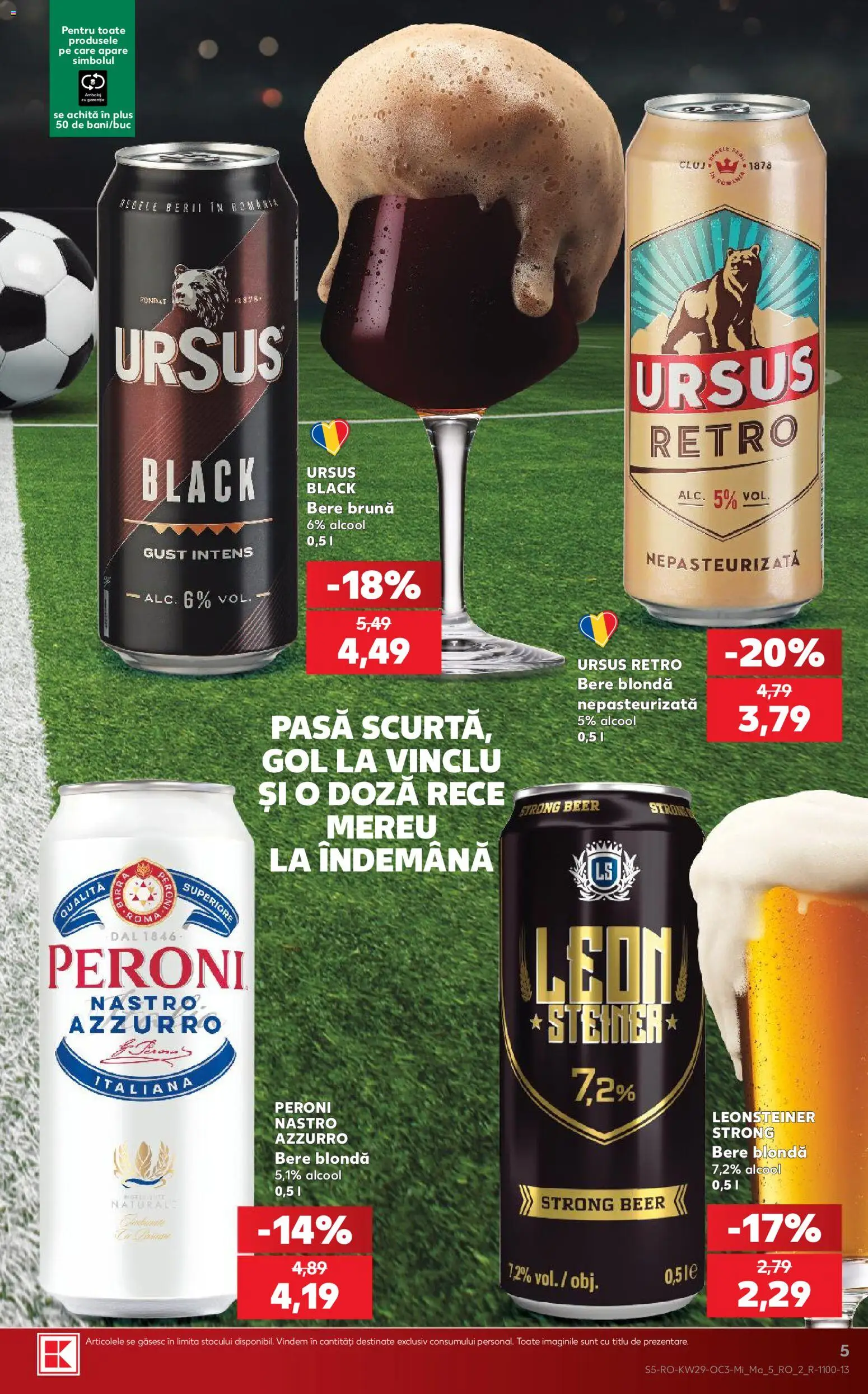 Noul catalog Kaufland – valabil de la 15.07.2026 | Pagină: 5 | Produse: Ursus, Bere, Plus, Black