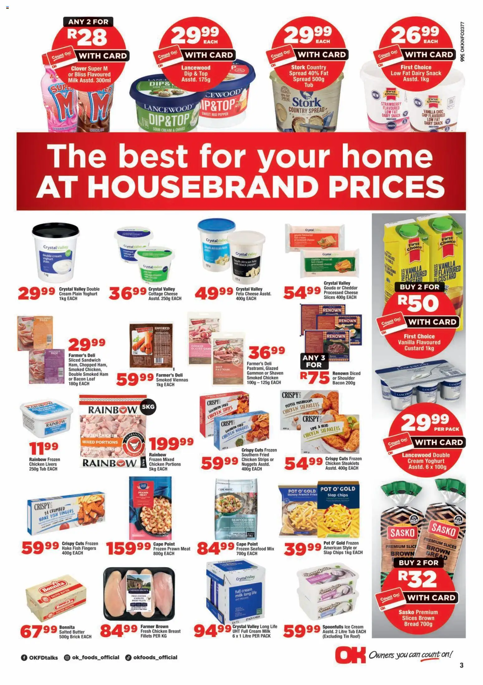 New OK Foods catalogue – valid from 12/08/2026 | Page: 3 | Products: Ham, Fish, Beef, Bacon
