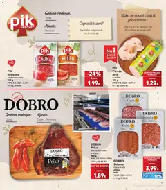 DOBRO Pršut, DOBRO Pršut bez kosti i kože prešani 100 g - Pregled kataloga iz trgovine Kaufland, vrijedi od 23.09.2026 | Stranica: 5 | Proizvodi: Pureća prsa, Salama, Pršut, Kobasica
