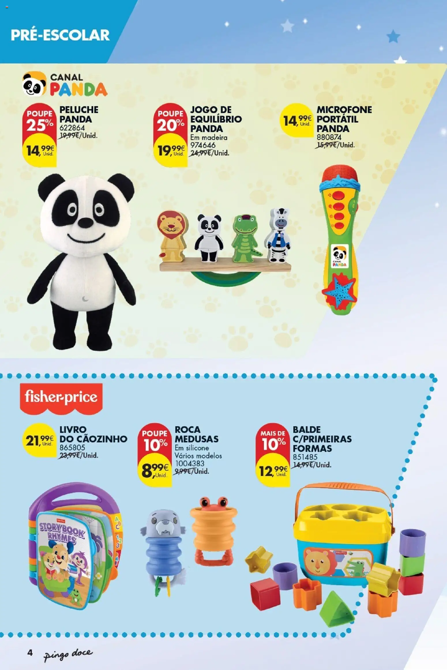 Pingo Doce Folheto Bazar Dia da Criança │ válido de 19.05.2026 | Página: 4 | Produtos: Microfone, Balde