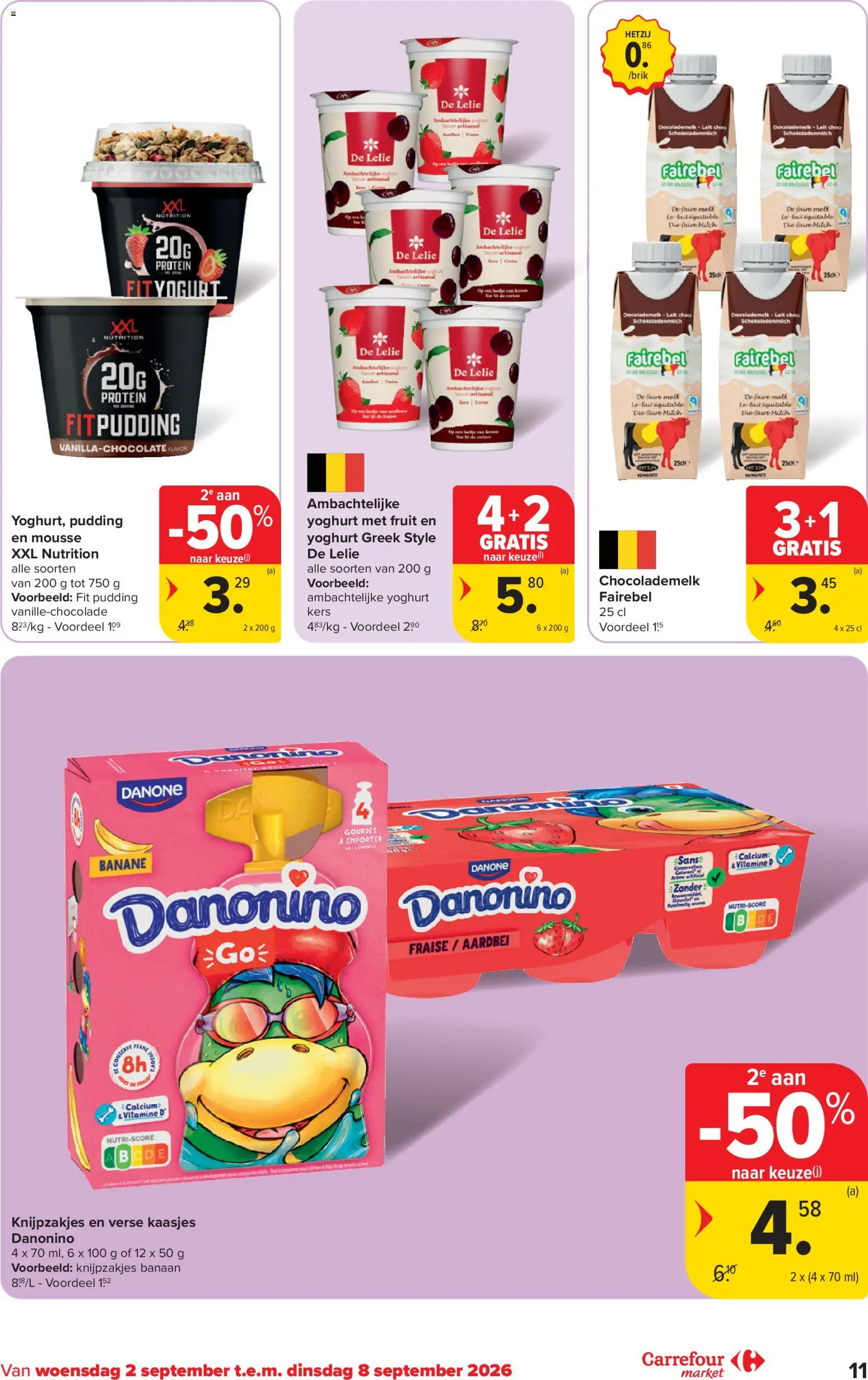 {H1} | Pagina: 11 | Producten: Pudding, Fruit, Banaan, Aardbei