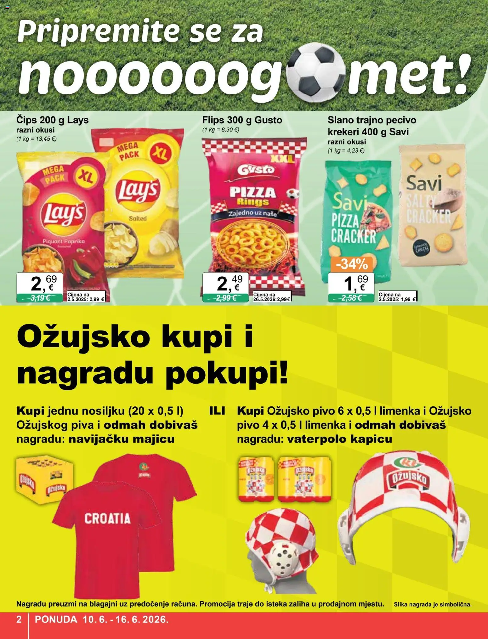 KTC katalog | vrijedi od 10.06.2026 | Stranica: 2 | Proizvodi: Pizza, Čips, Ožujsko, Pecivo