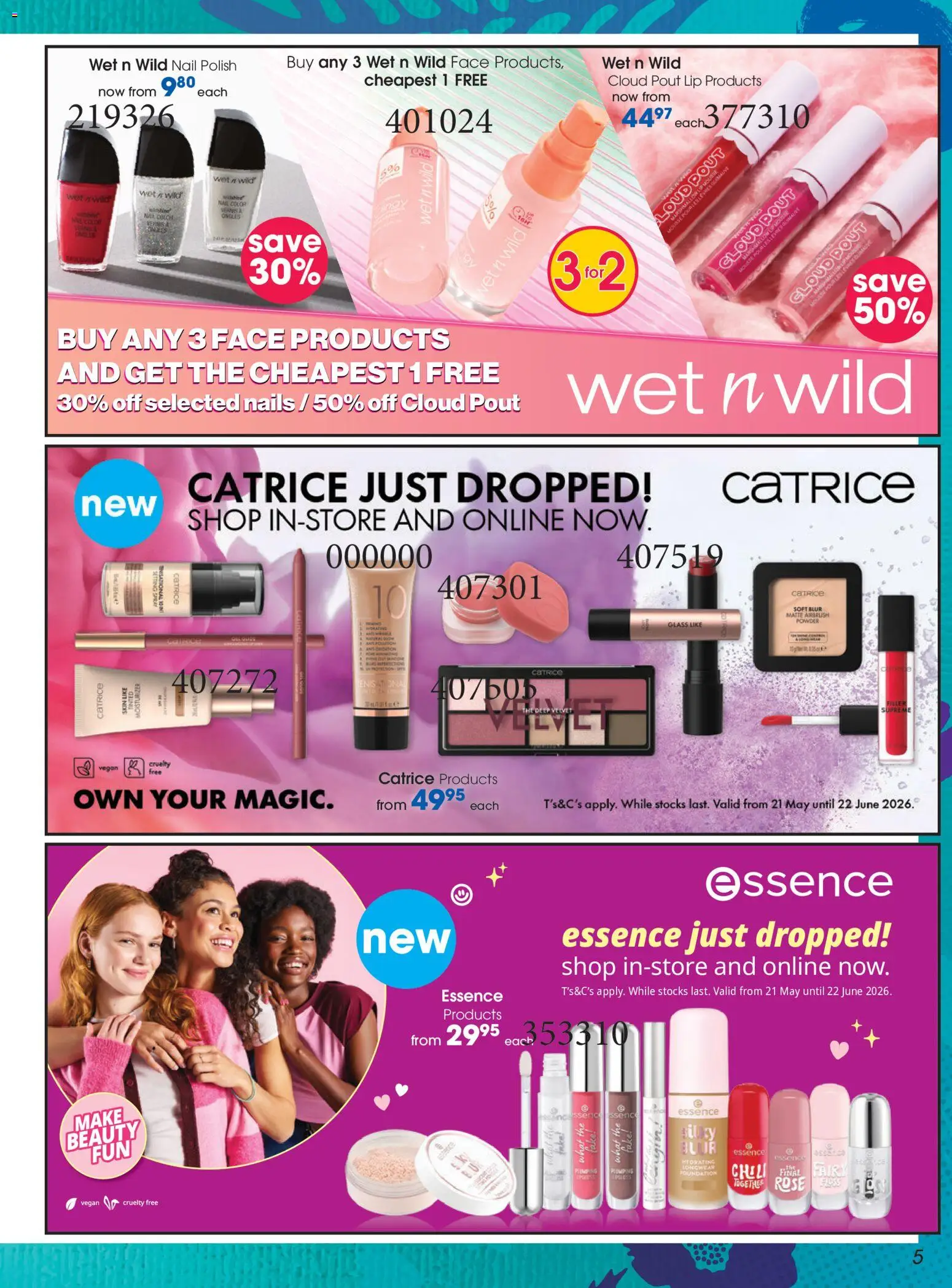 New Clicks catalogue – valid from 21.05.2026 | Page: 6 | Products: Moisturizer, Foundation, Powder, Nail polish