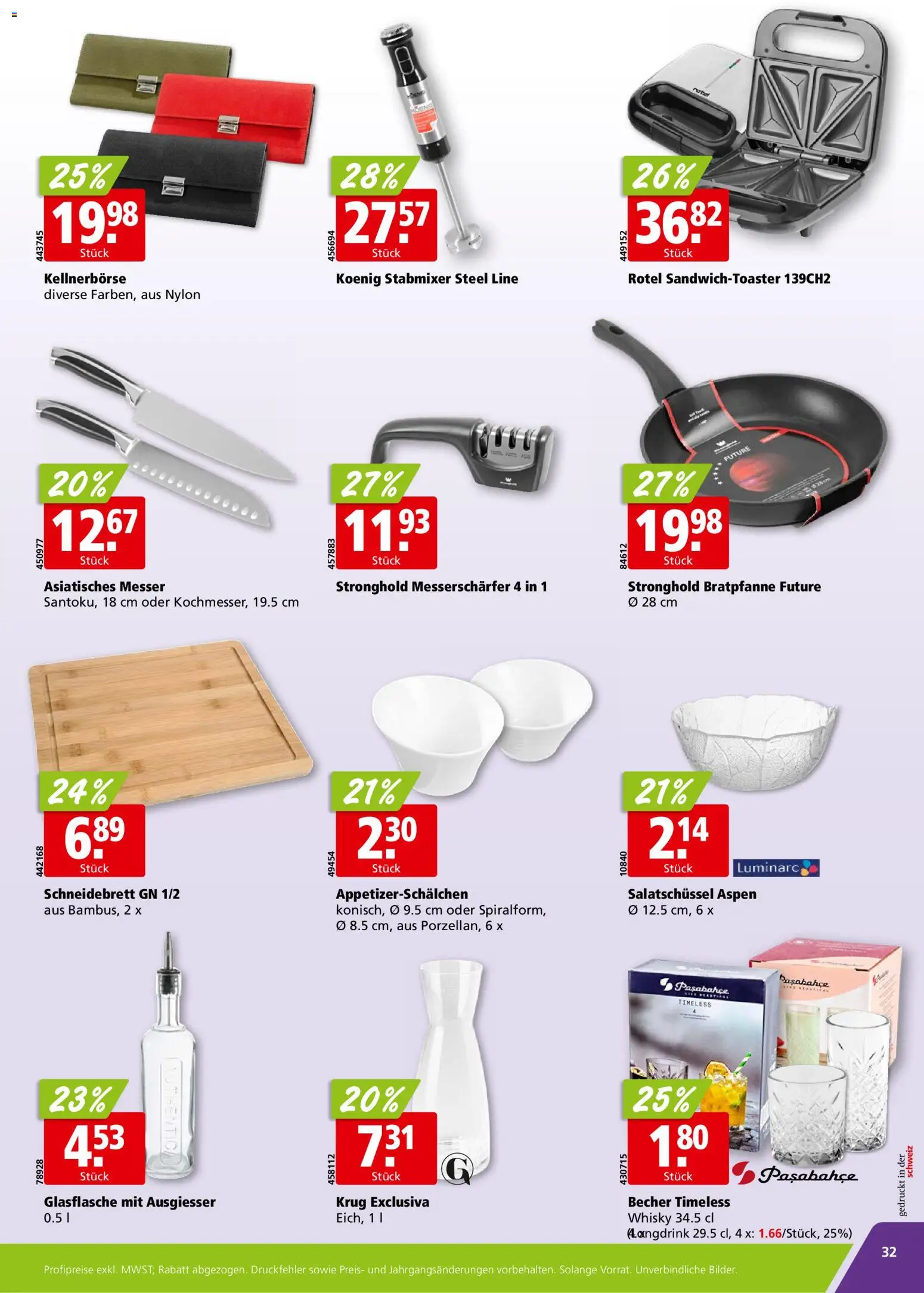 Aligro aktionen Chavannes, Matran, Genf, Sitten – gültig ab 28.09.2026 | Seite: 32 | Produkte: Stabmixer