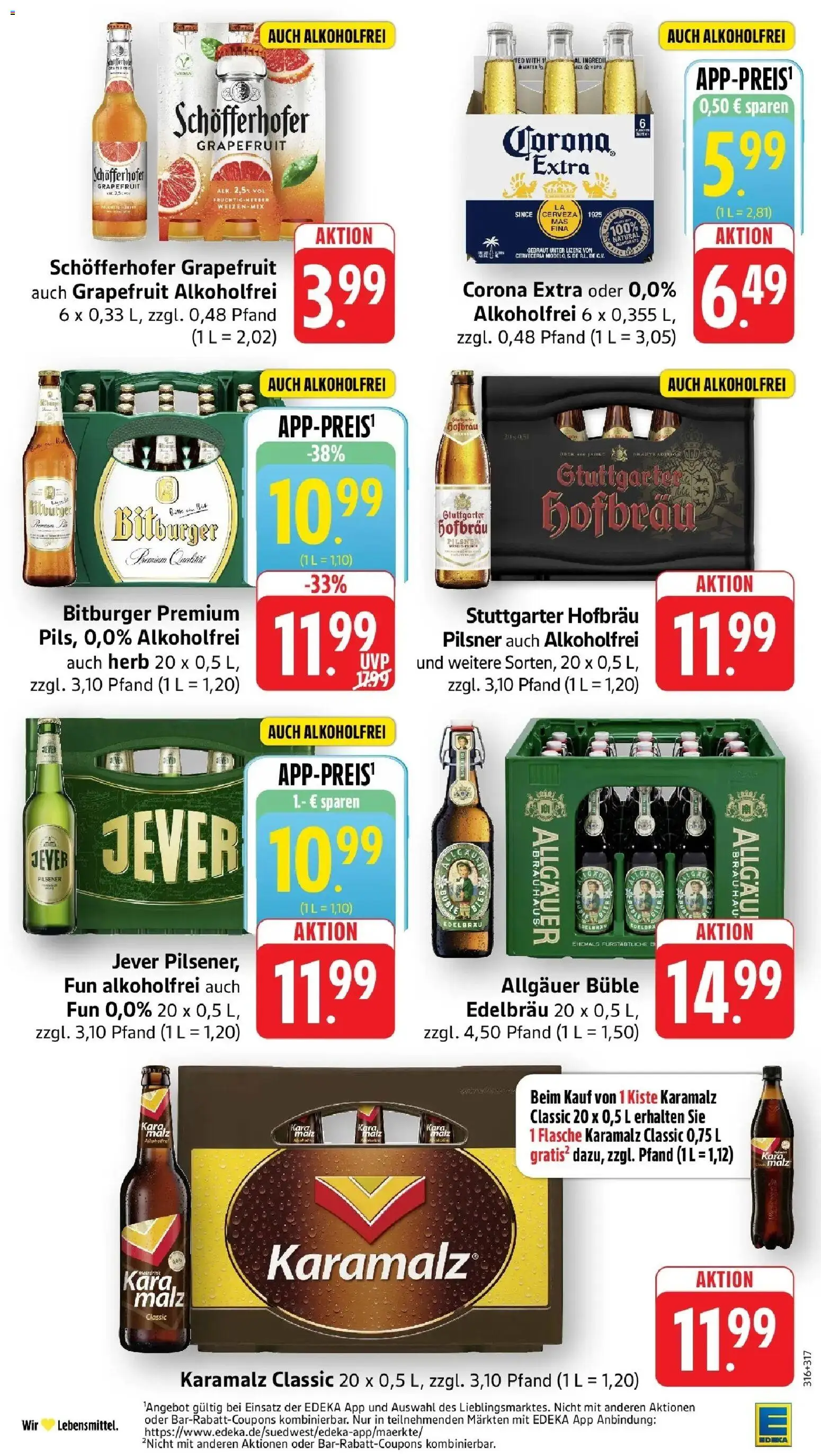 Edeka Prospekt Calw (ab 03.08.2026) » Angebote Online | Seite: 27 | Produkte: Bitburger, Grapefruit, Jever