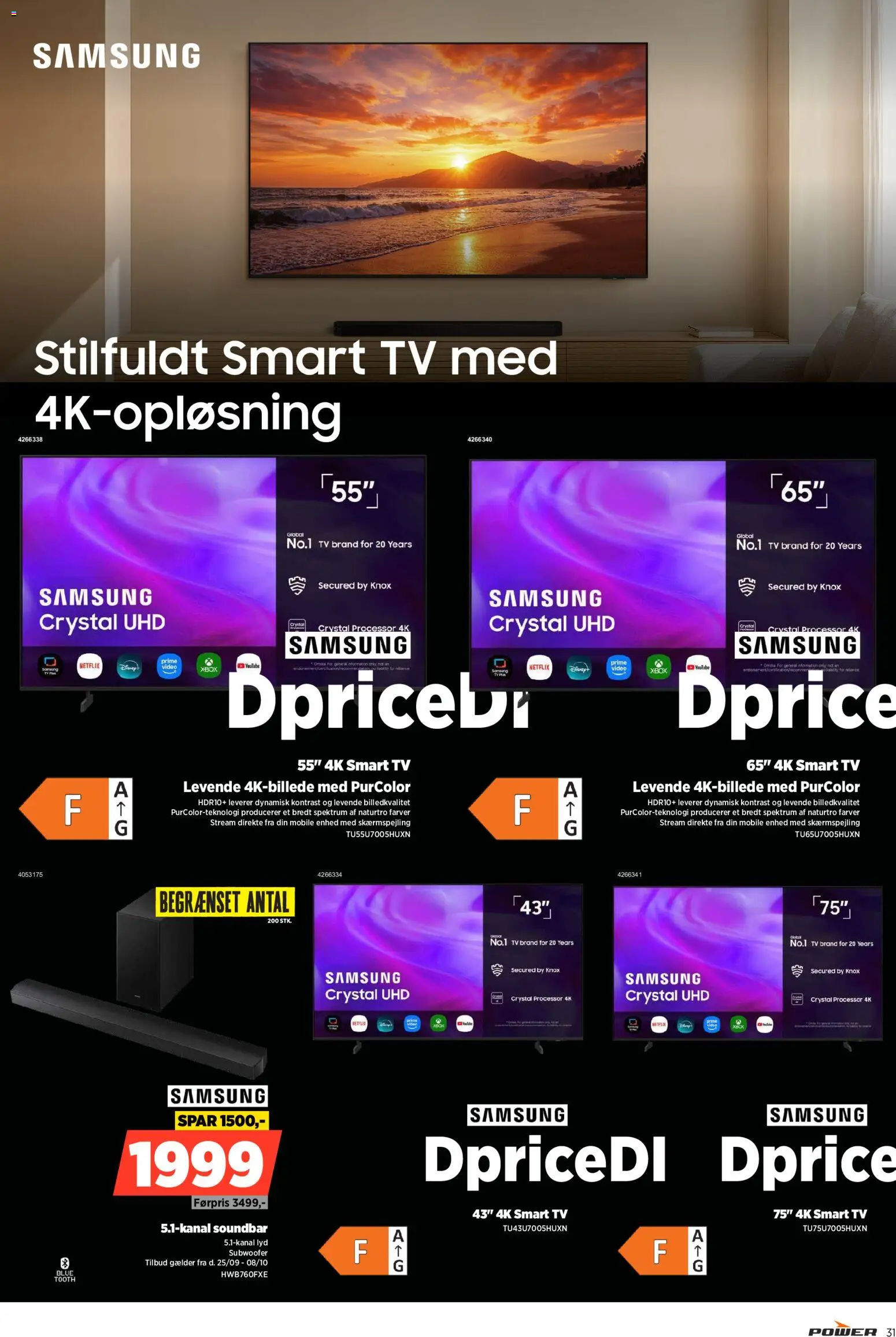 Power tilbudsavis – gyldig fra 02/10/2026 | Side: 31 | Produkter: Processor, Soundbar, Smart TV, TV