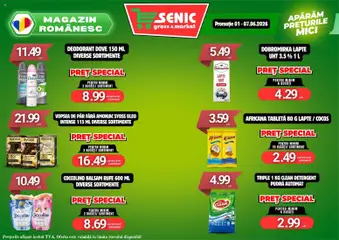 Ofertele Senic valabile de la 01.06.2026 | Pagină: 2 | Produse: Tabletă, Mici, Pudră, Deodorant