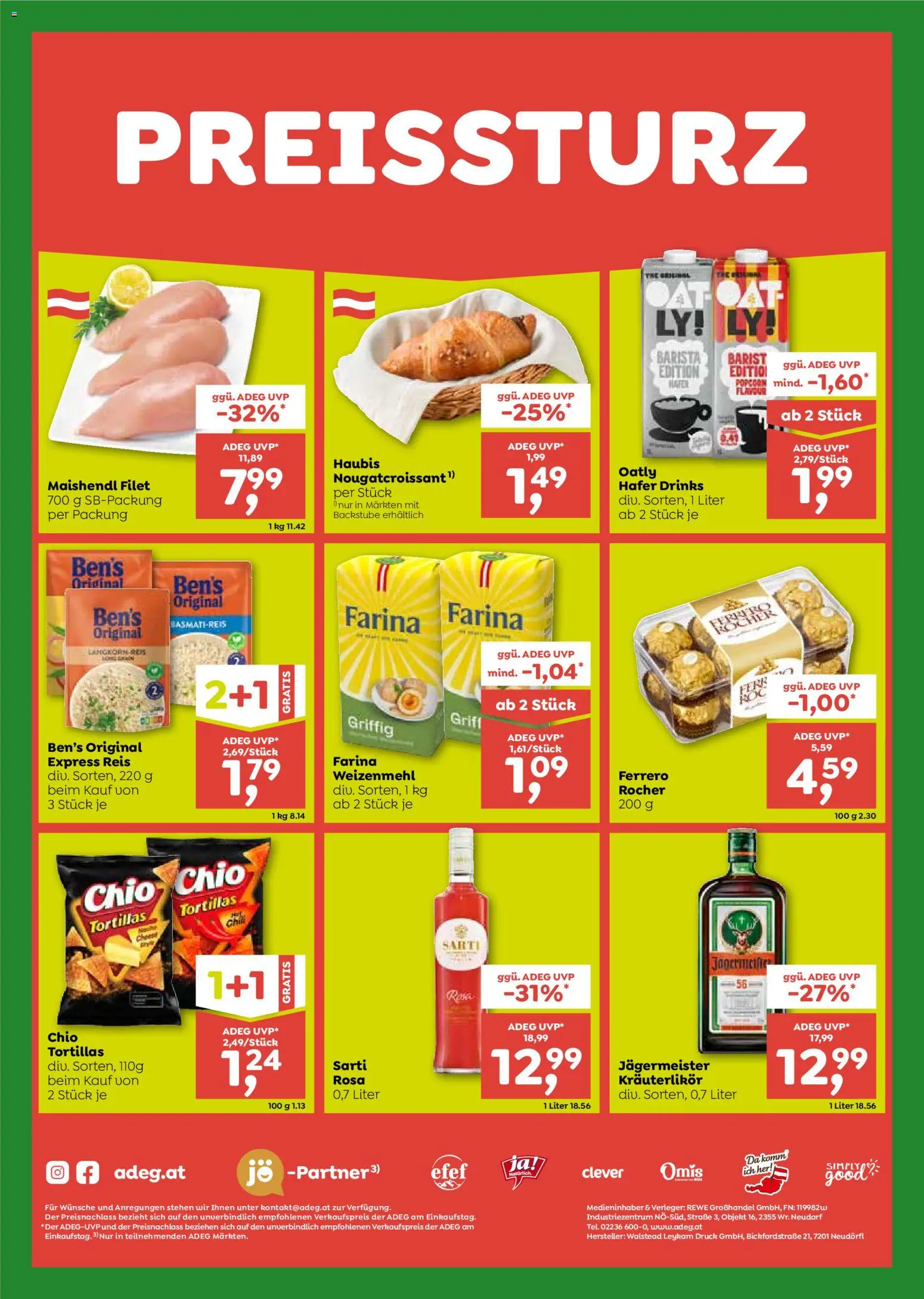 ADEG Flugblatt gültig ab 24.09.2026 | Seite: 8 | Produkte: Kräuterlikör, Reis