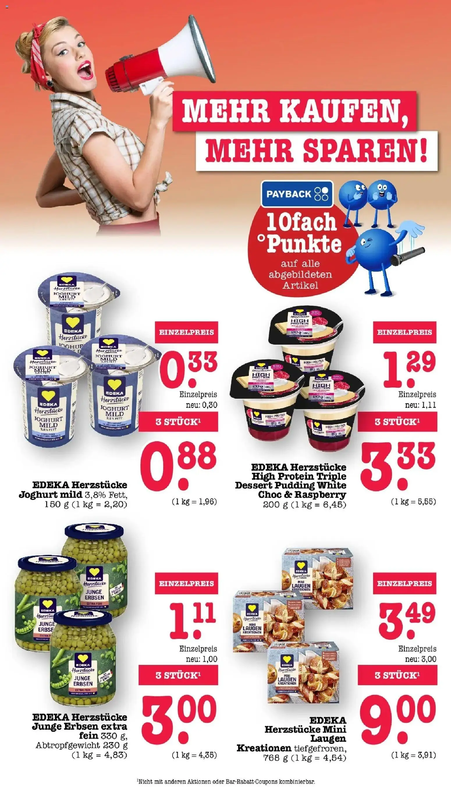 Edeka prospekt Bühlertal – gültig ab 22.06.2026 | Seite: 44 | Produkte: Joghurt, Pudding, Erbsen
