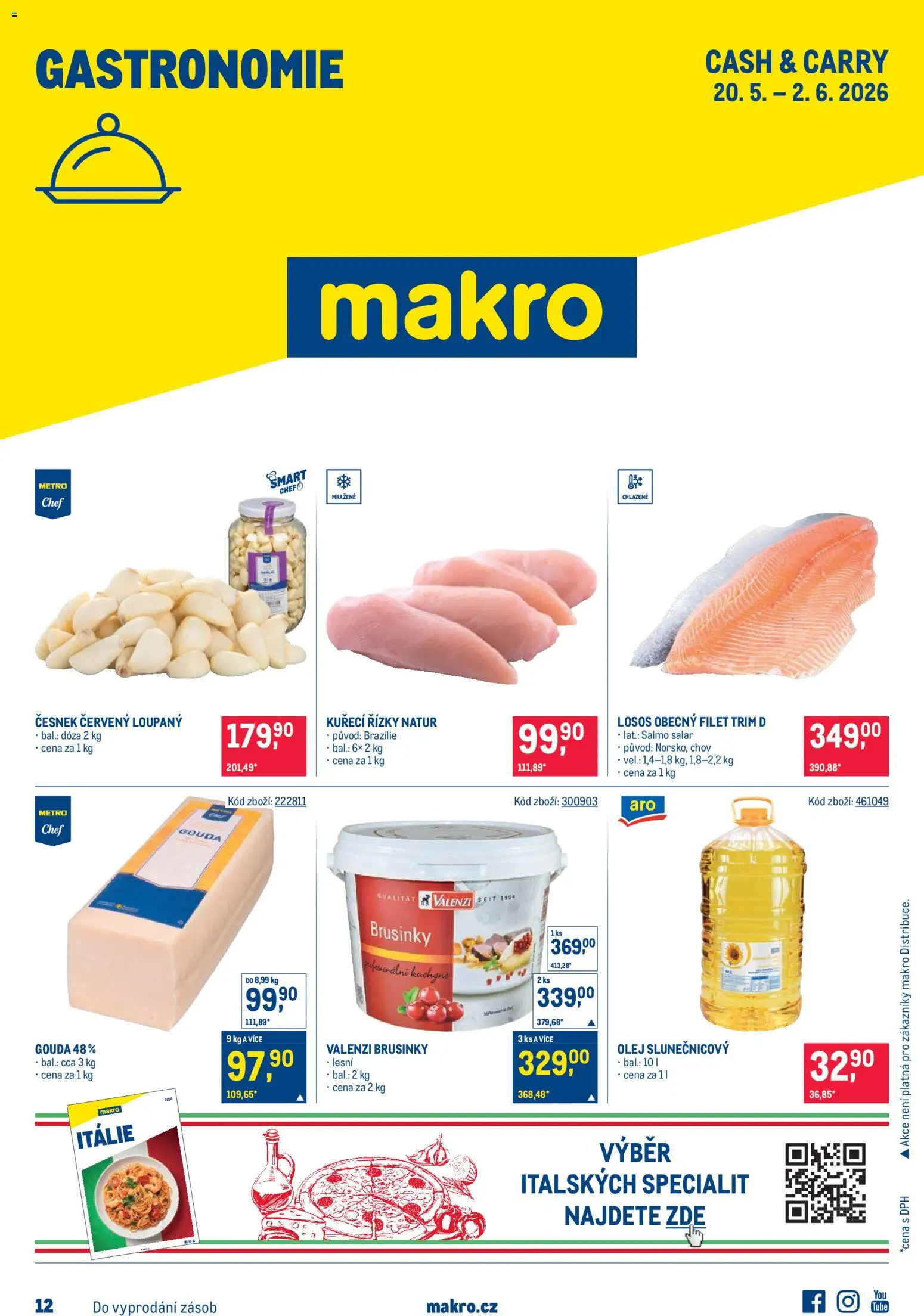 Makro leták - Gastronomie od 20.05.2026 | Strana: 1 | Produkty: Gouda, Olej, Brusinky, Kuchyně
