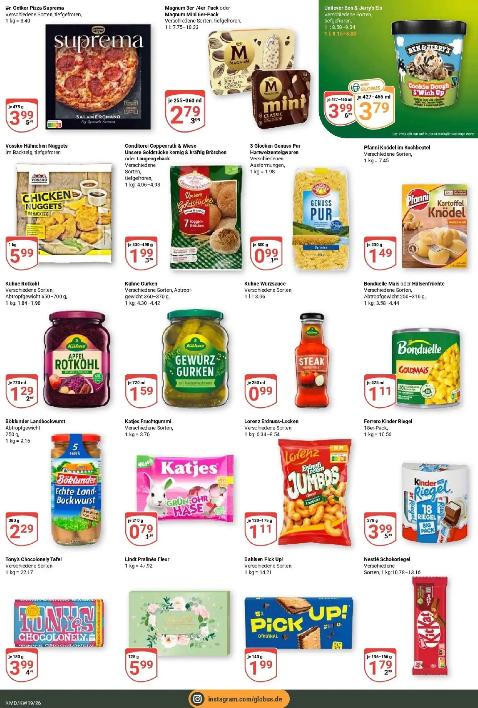 Globus Prospekt Köln	 – gültig ab 04.05.2026 | Seite: 3 | Produkte: Gewicht, Milch, Kinder riegel, Lindt
