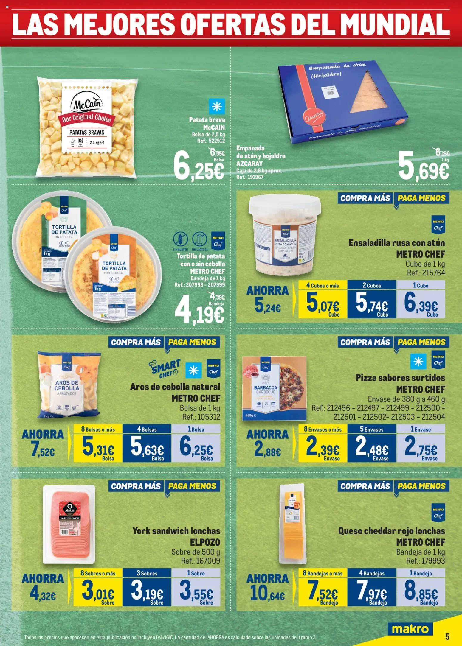 Makro Precios Mundial Centro │ válido desde el 01.06.2026 | Página: 5 | Productos: Pizza, Bolsa, Barbacoa, Bandeja