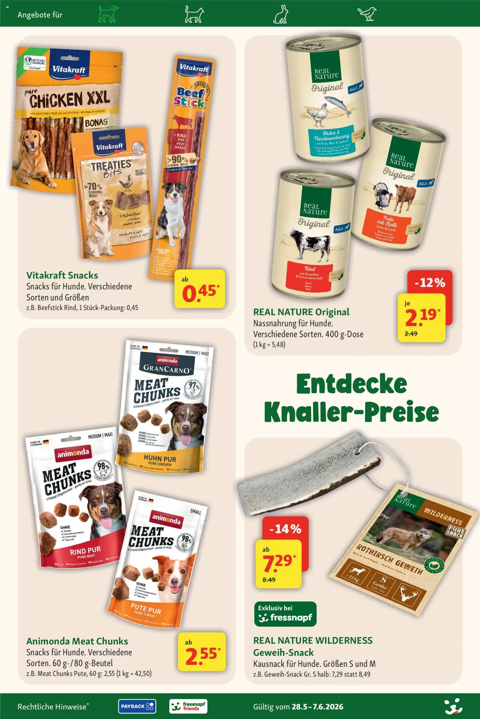 Fressnapf Prospekt – gültig ab 28.05.2026 | Seite: 8 | Produkte: Pute, Kartoffeln, Reis, Getreide