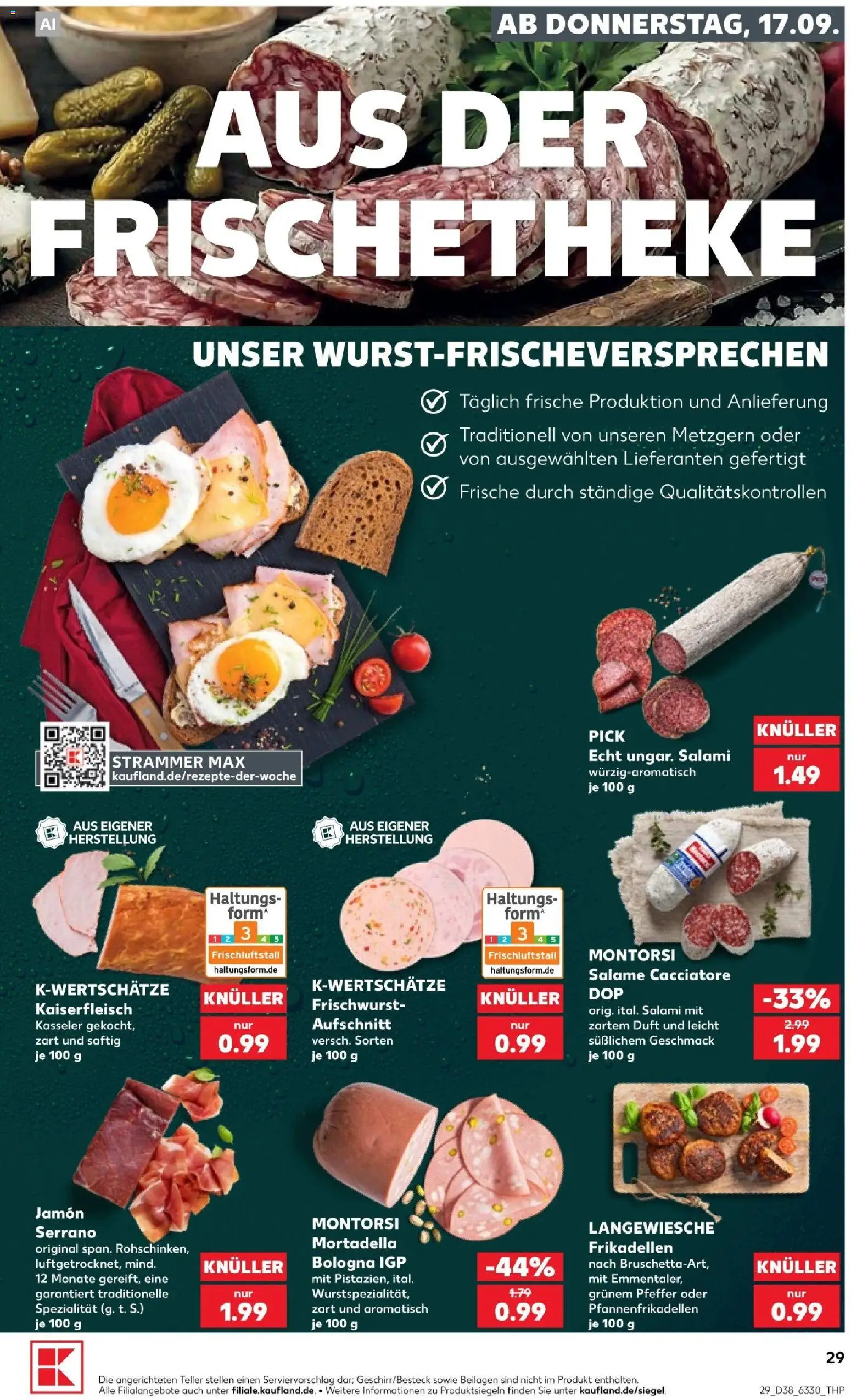 Kaufland Prospekt Kiel – gültig ab 17.09.2026 | Seite: 29 | Produkte: Beilagen, Duft, Pfeffer, Salami