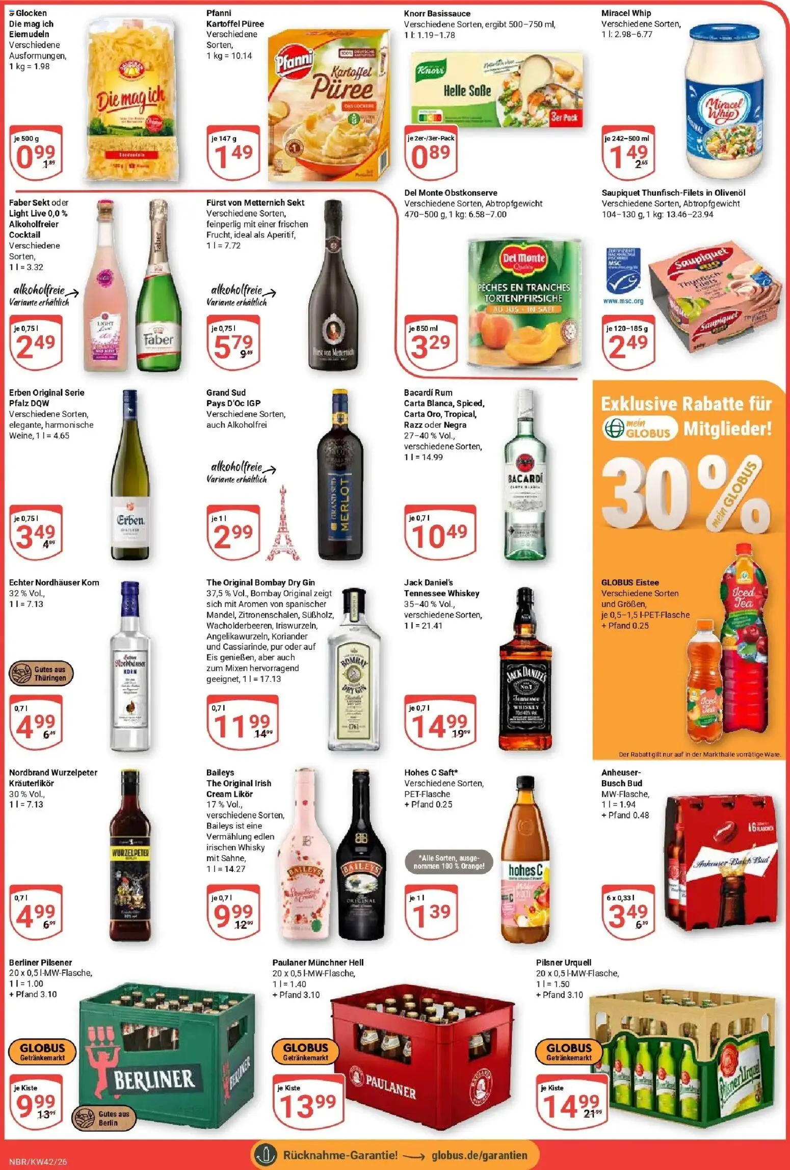 Globus Prospekt Neubrandenburg (ab 12.10.2026) » Angebote online | Seite: 3 | Produkte: Likör, Soße, Pilsner urquell, Baileys