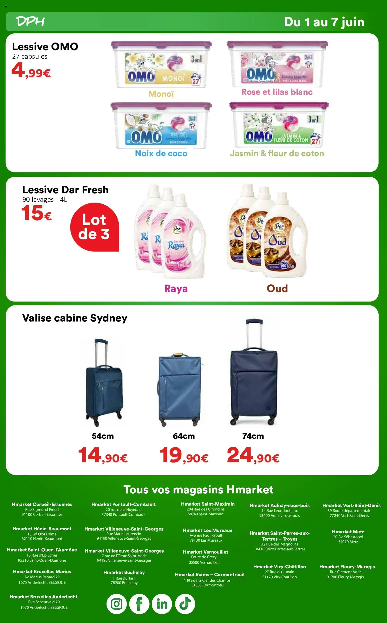 {H1} | Page: 4 | Produits: Noix de coco, Coton, Valise cabine, Lessive
