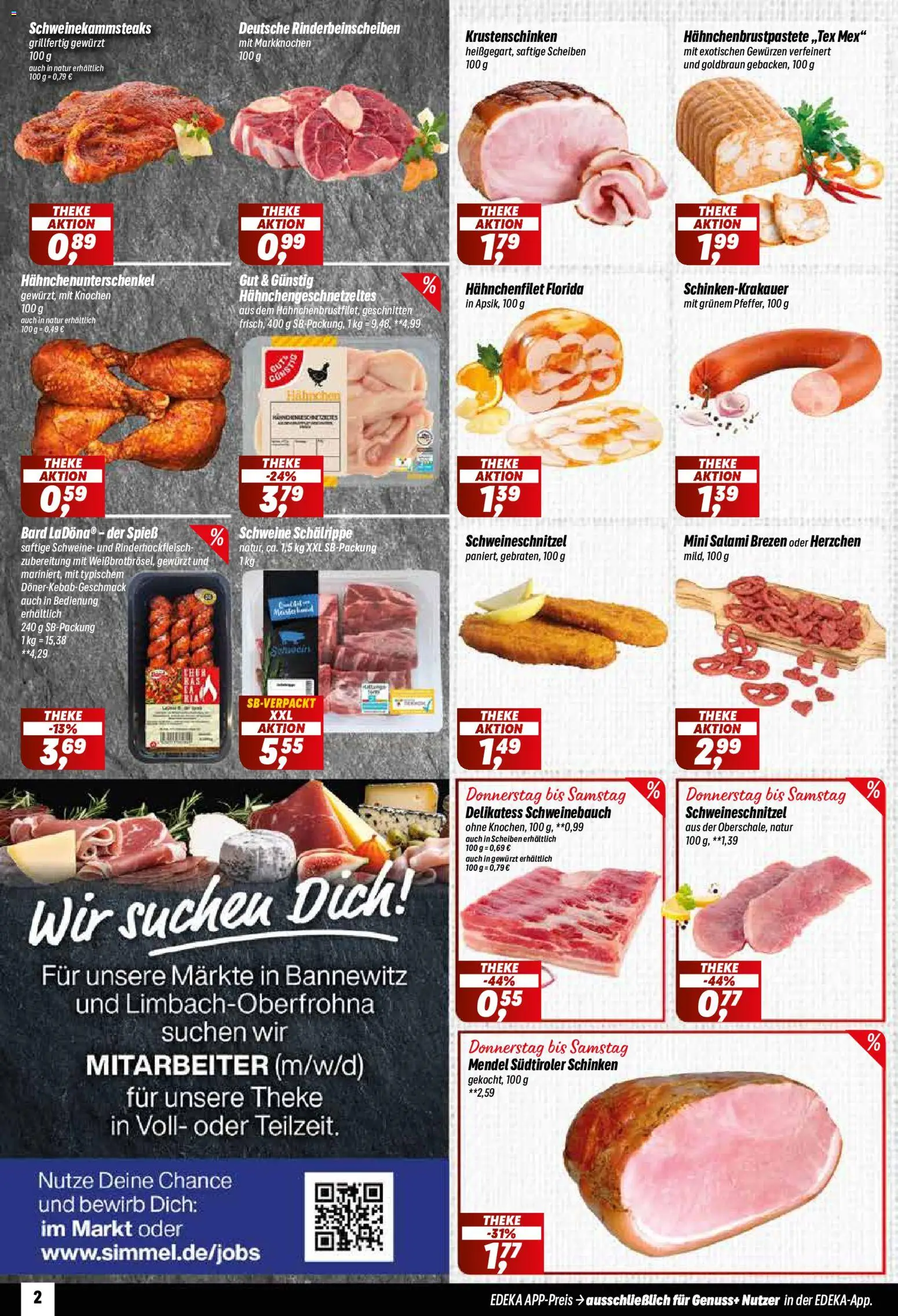 Simmel Prospekt – gültig ab 24.08.2026 | Seite: 2 | Produkte: Theke, Schweinebauch, Salami, Schinken