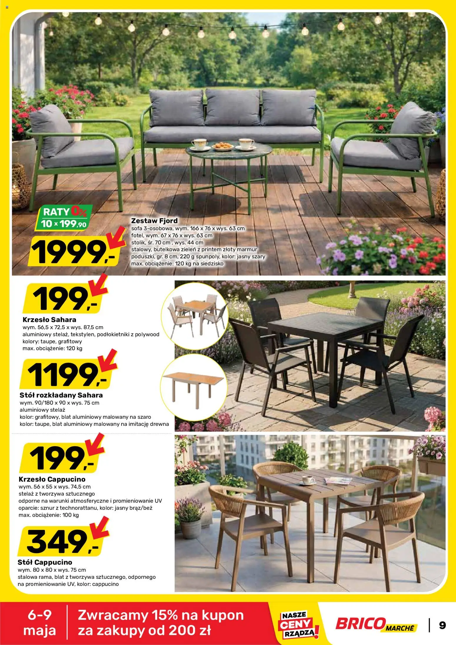 Brico Marché gazetka od 06.05.2026 | Strona: 9 | Produkty: Sofa, Stół, Krzesło