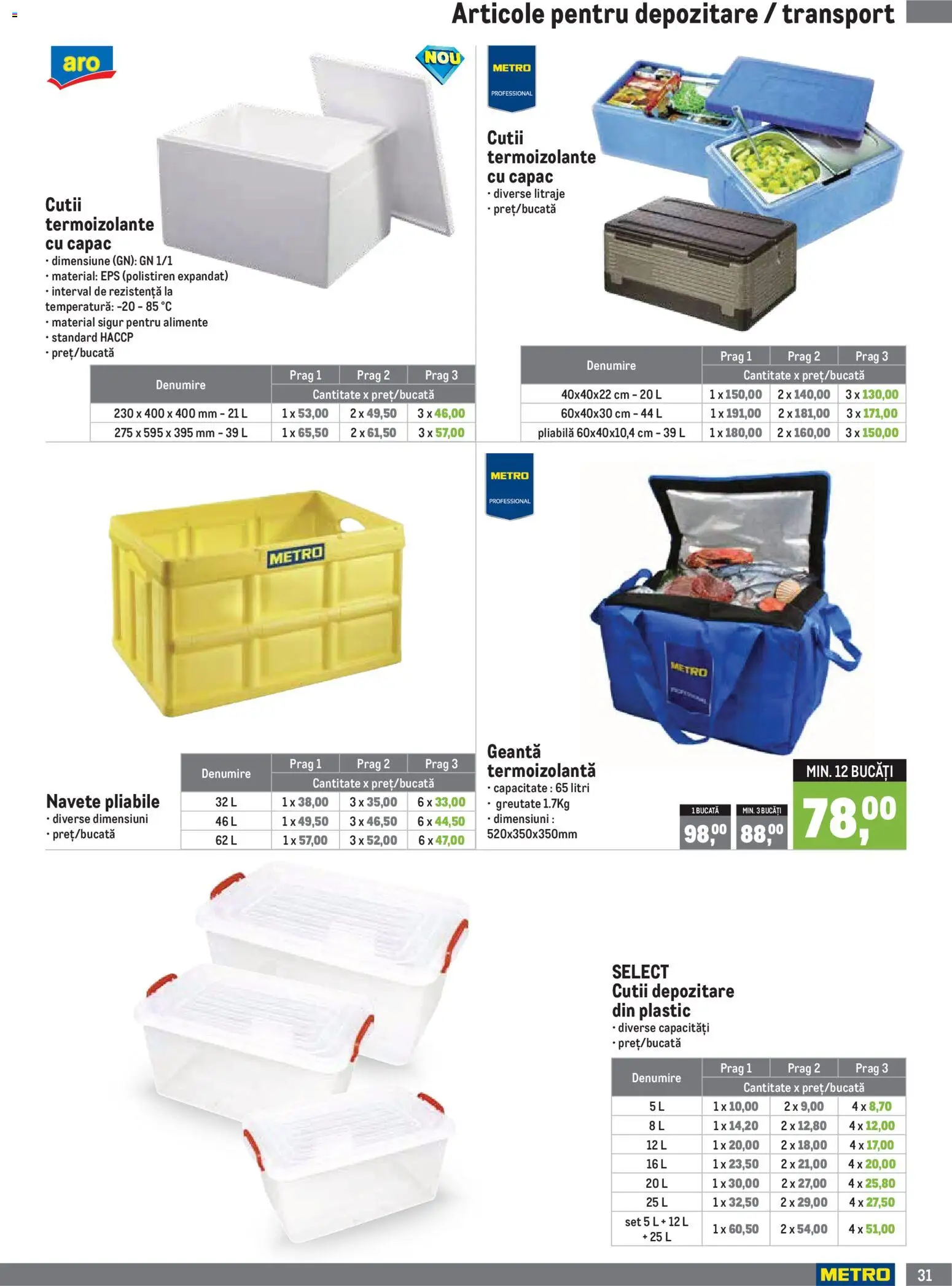 Noul catalog Metro – valabil de la 01.07.2026 | Pagină: 31 | Produse: Geantă, Polistiren