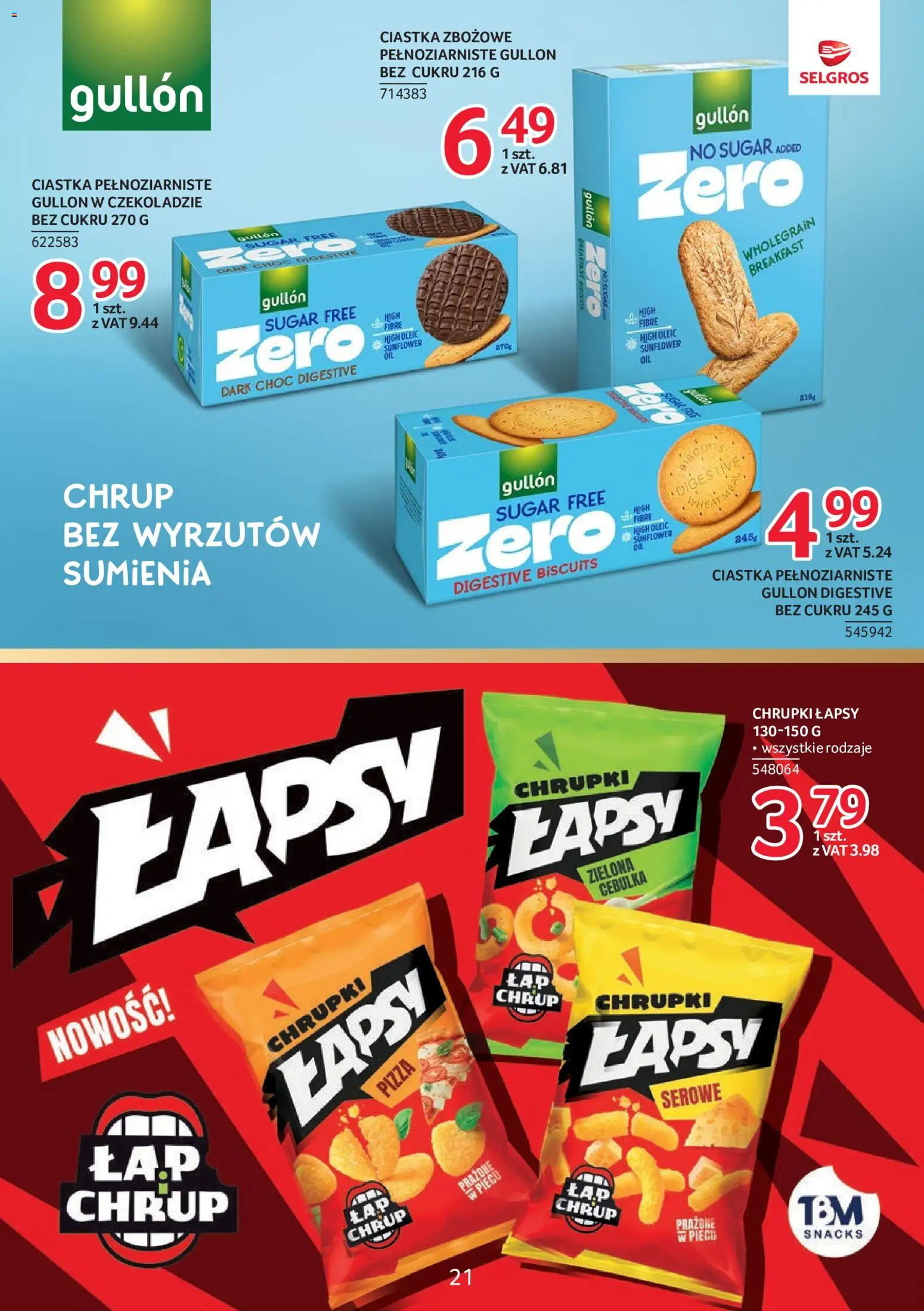 Selgros cash&carry gazetka - Markowe Produkty od 02.06.2026 | Strona: 21 | Produkty: Chrupki, Ciastka zbożowe, Pizza, Ciastka