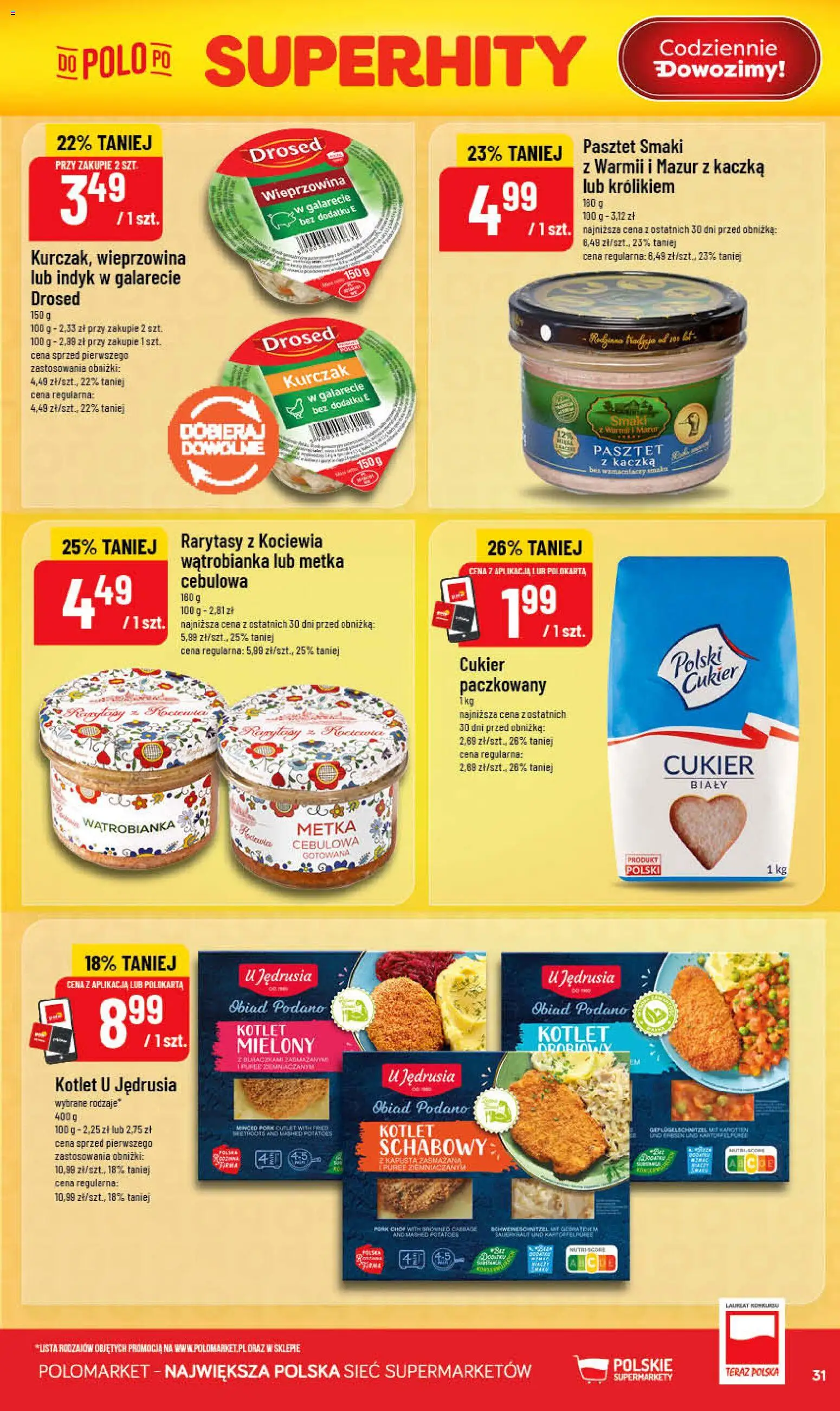POLOmarket gazetka od 03.06.2026 | Strona: 31 | Produkty: Kapusta, Kurczak, Indyk w galarecie, Cukier