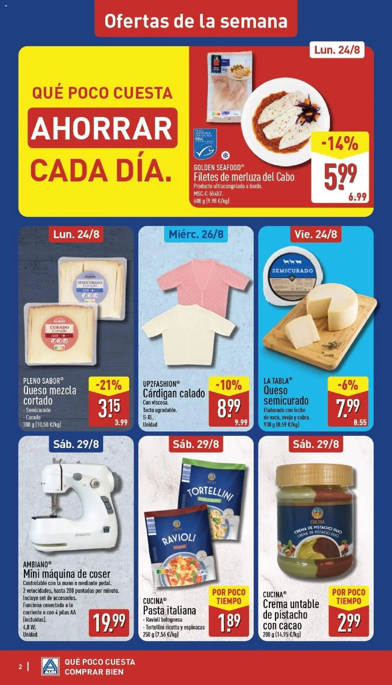 Aldi folleto Canarias │ válido desde el 24/08/2026 | Página: 2 | Productos: Untable, Pilas AA, Crema, Cacao