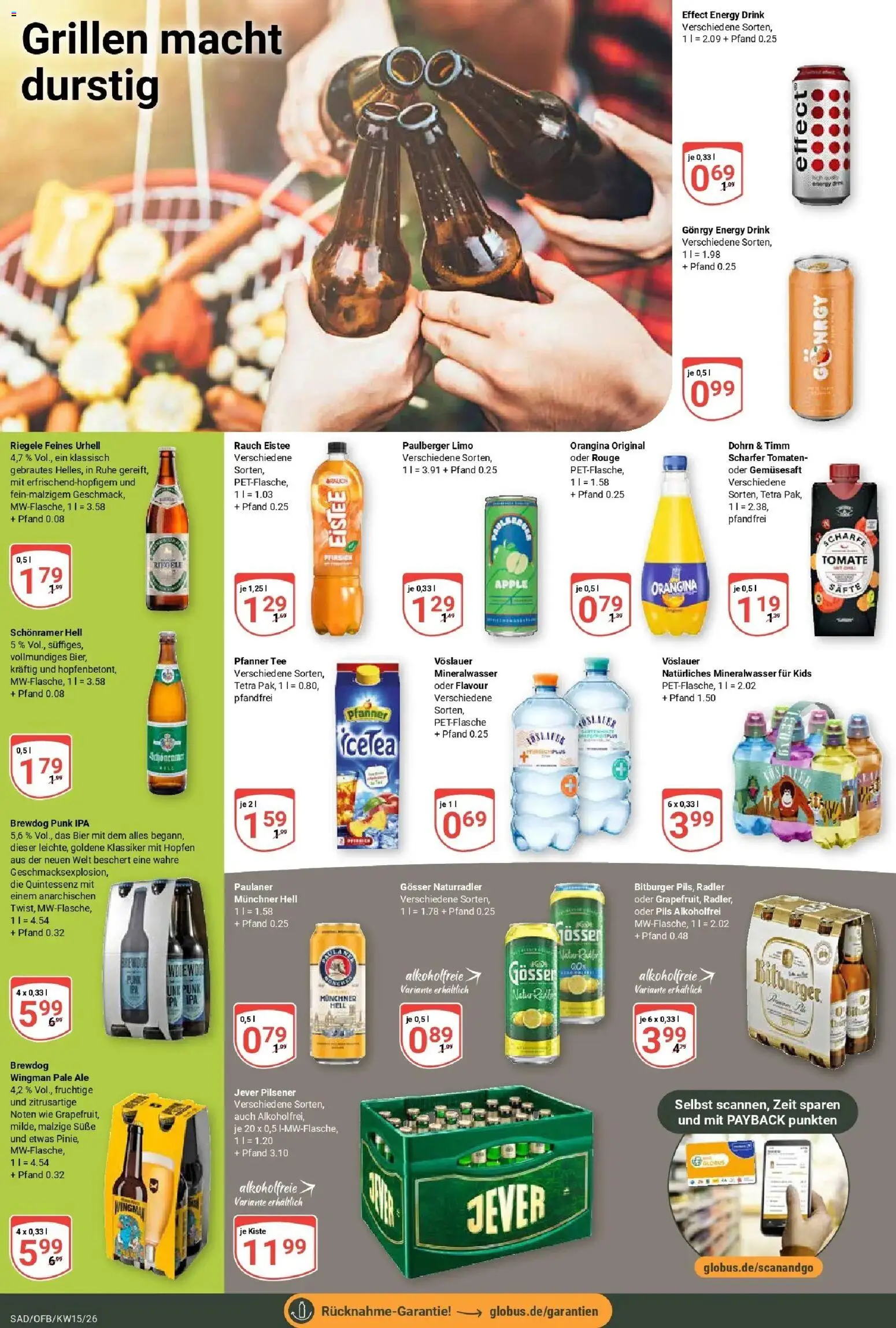 Globus prospekt Schwandorf	 – gültig ab 07.04.2026 | Seite: 15 | Produkte: Bitburger, Tomaten, Jever, Tee