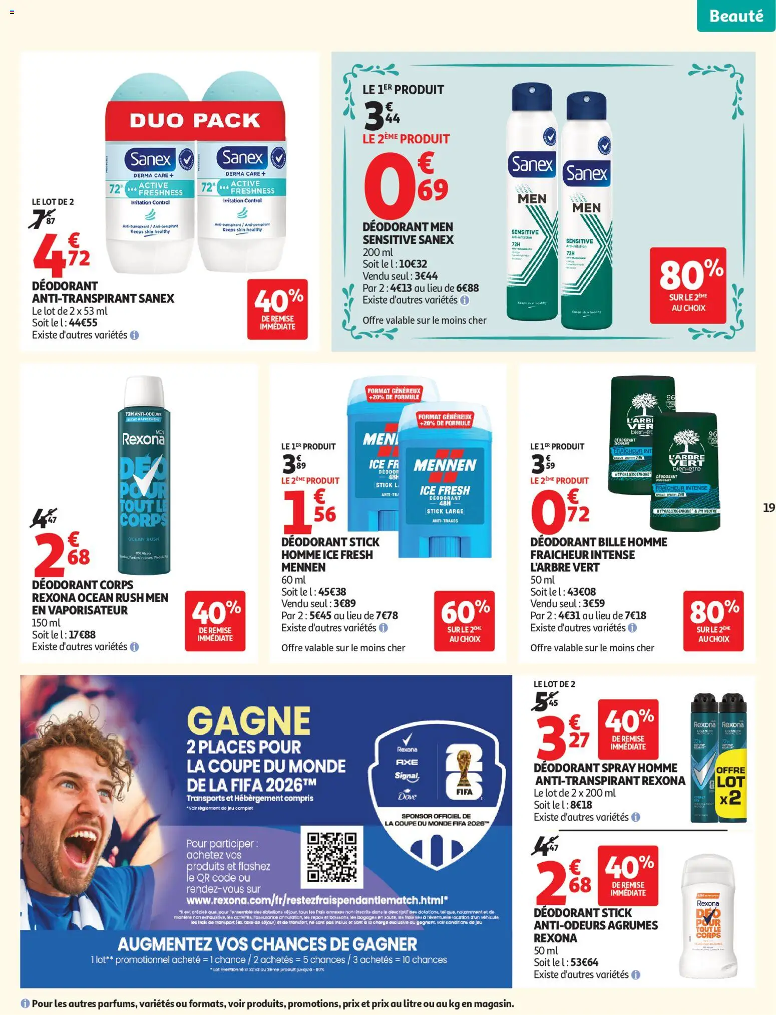{H1} | Page: 19 | Produits: Alcool, Déodorant, Vaporisateur