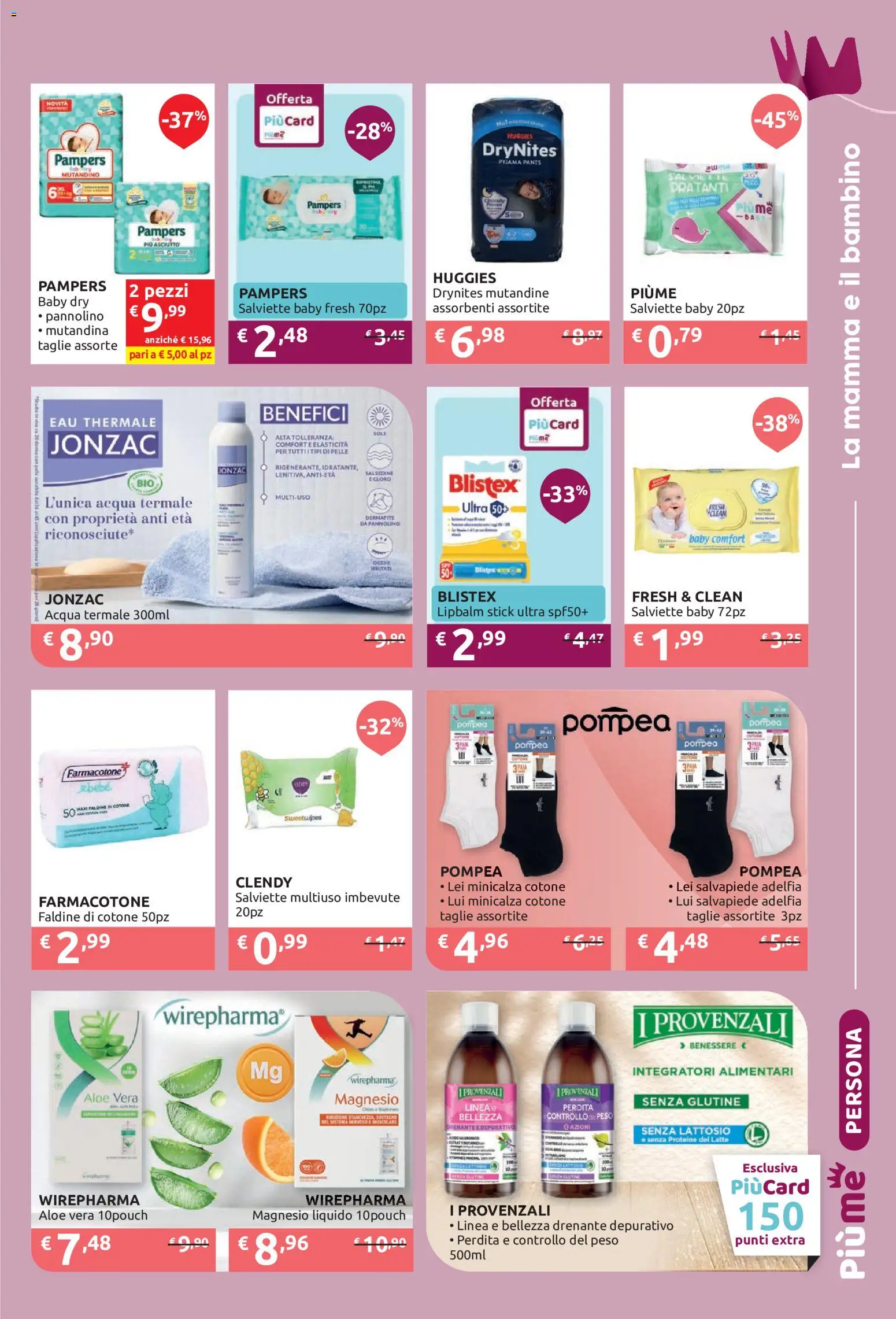 Volantino IperSoap del 13/07/2026 | Pagina: 19 | Prodotti: Acqua, Latte, Pampers, Aloe vera