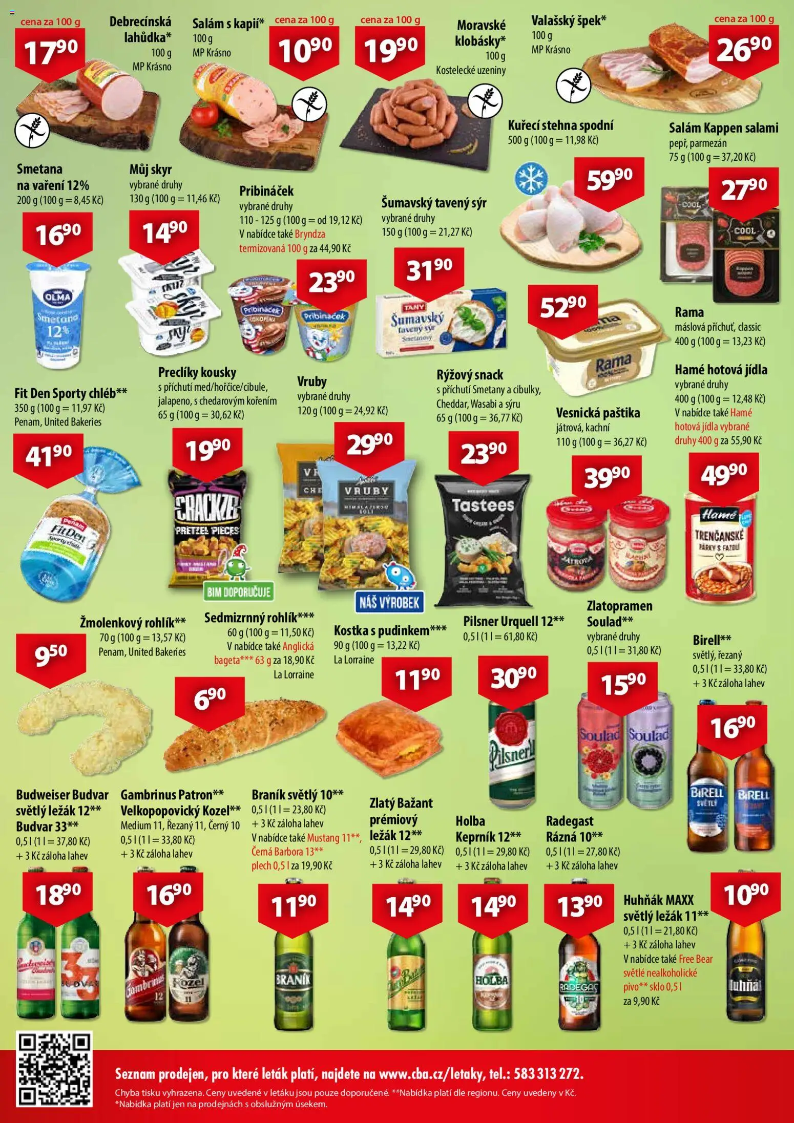 CBA leták - Market od 16.09.2026 | Strana: 2 | Produkty: Tavený sýr, Rama, Zlatý Bažant, Budvar 33