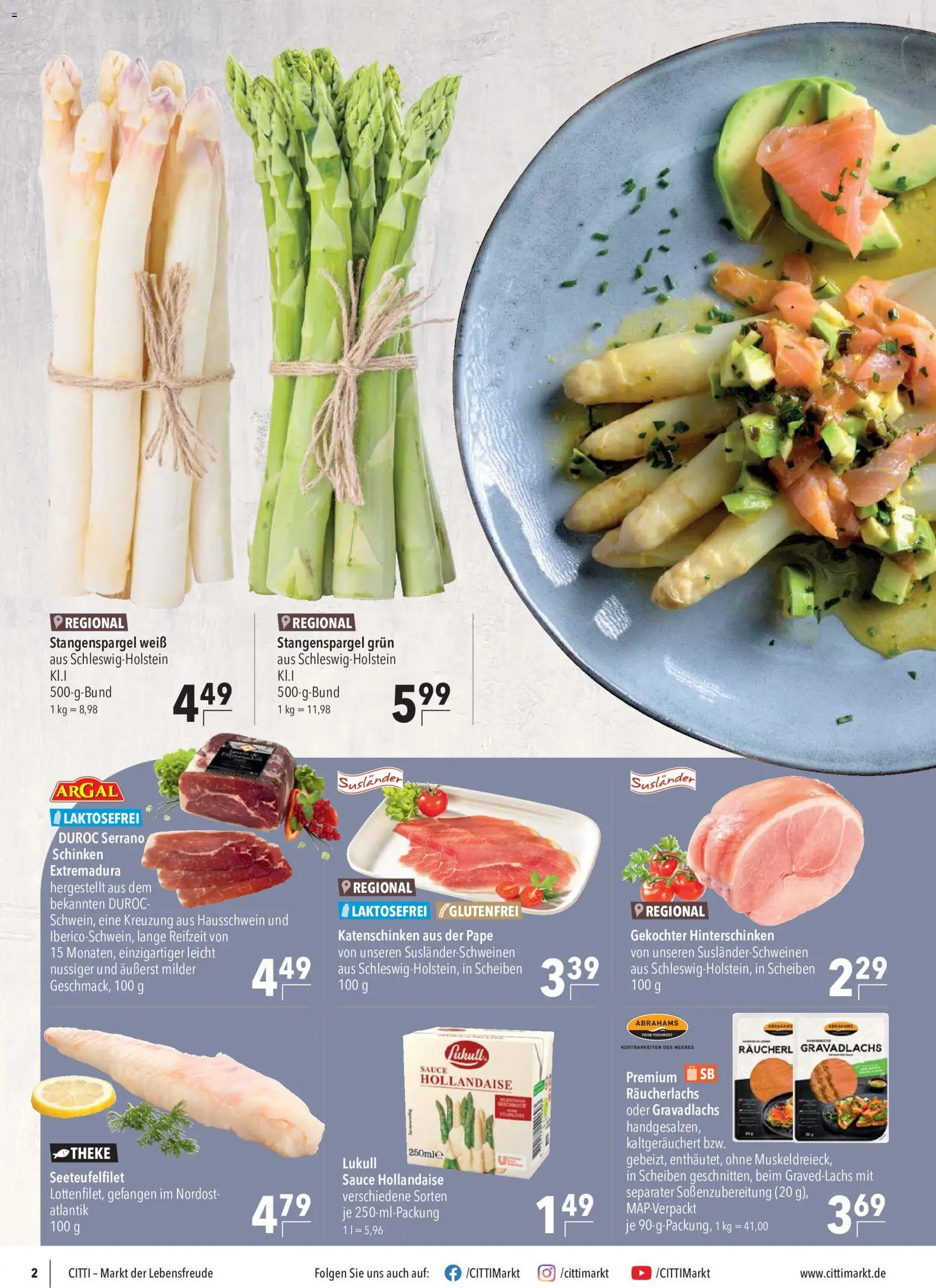 CITTI Markt Prospekt 	 – gültig ab 13.05.2026 | Seite: 2 | Produkte: Theke, Räucherlachs, Serrano schinken, Schinken